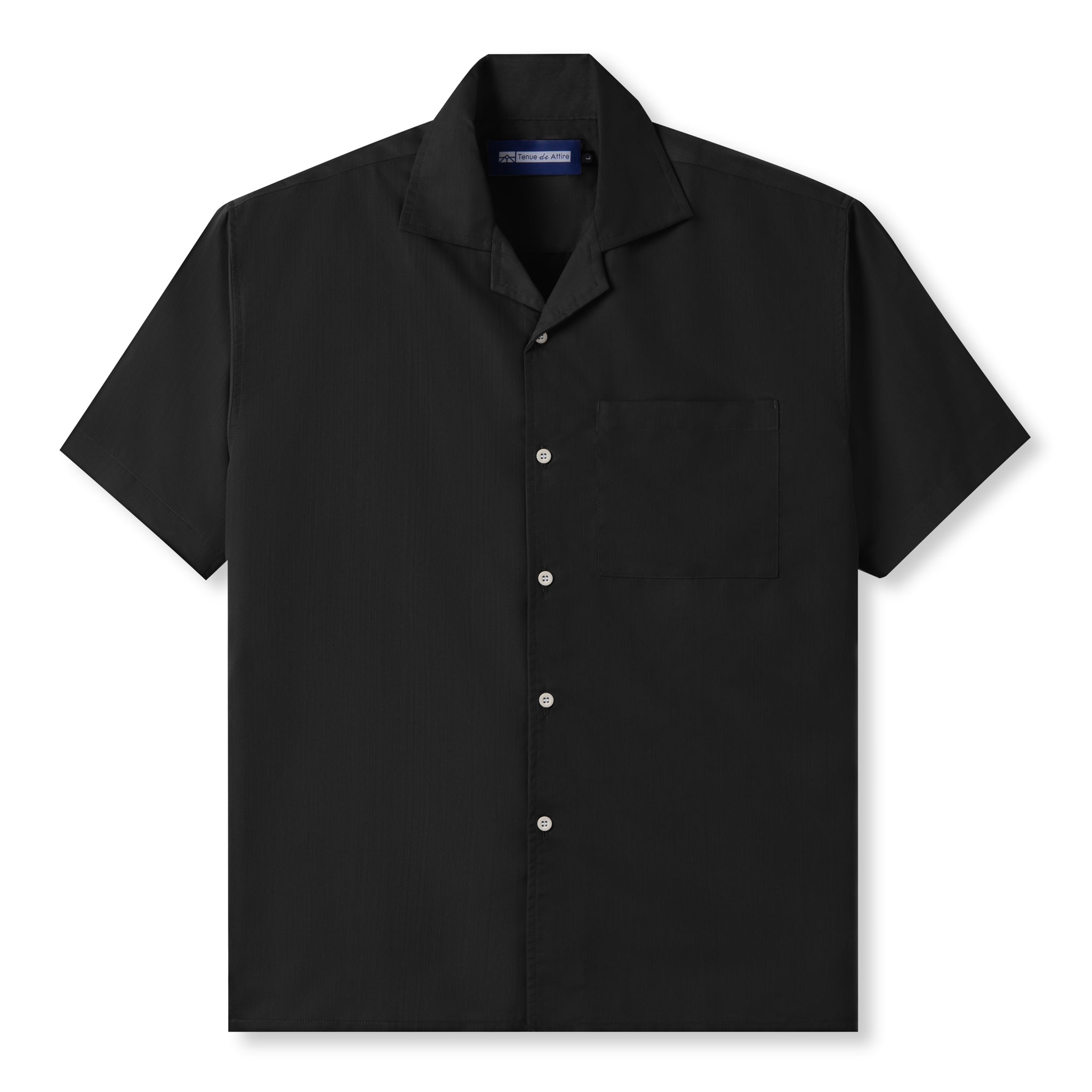 Kemeja Lengan Pendek Tenue de Attire The Prep Shirt Black