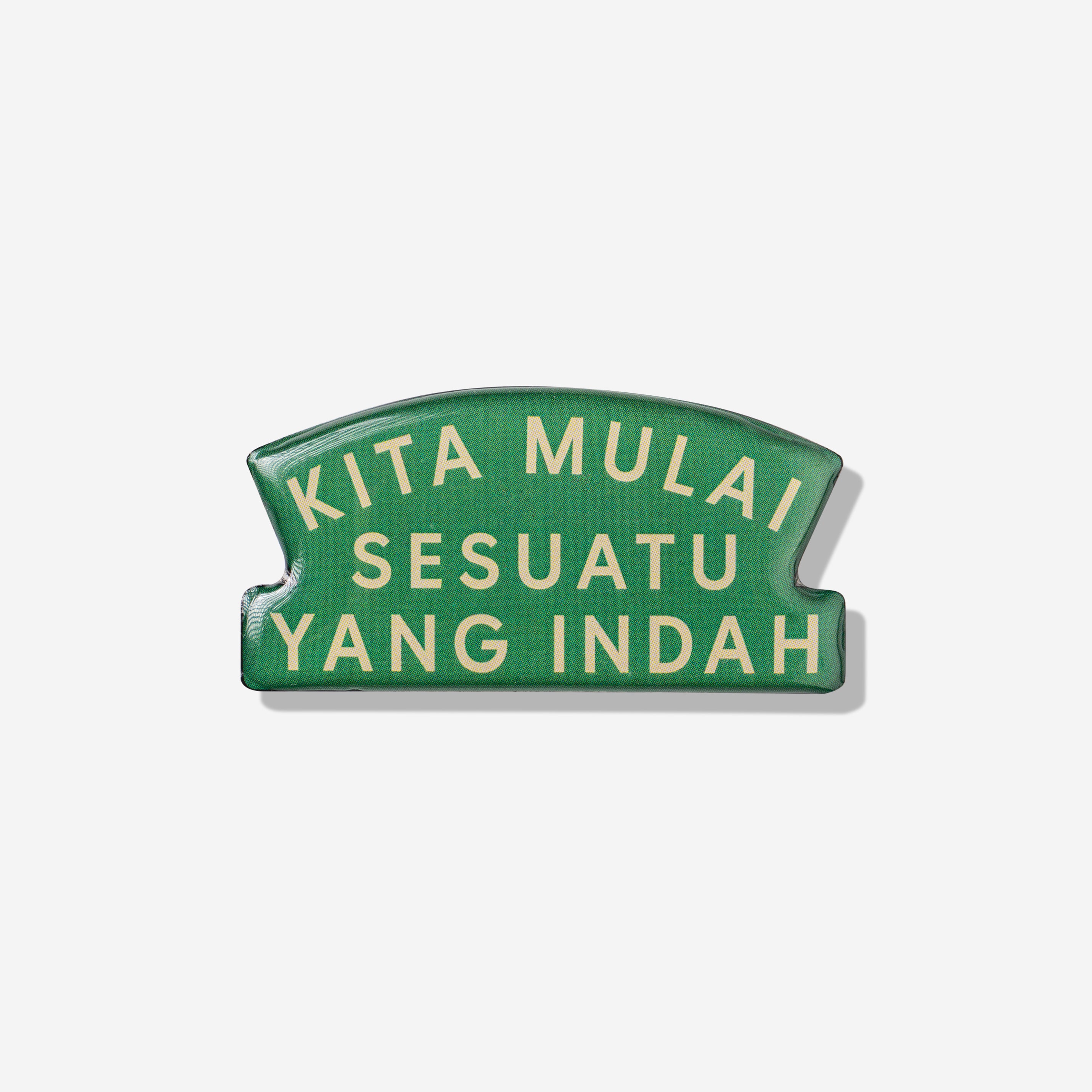 Indah Enamel Resin Pin - Green
