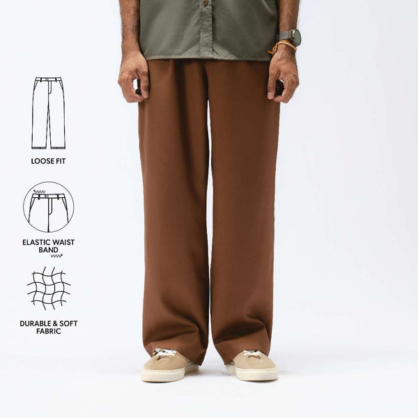 Everyday Loose Fit Pants - Brown