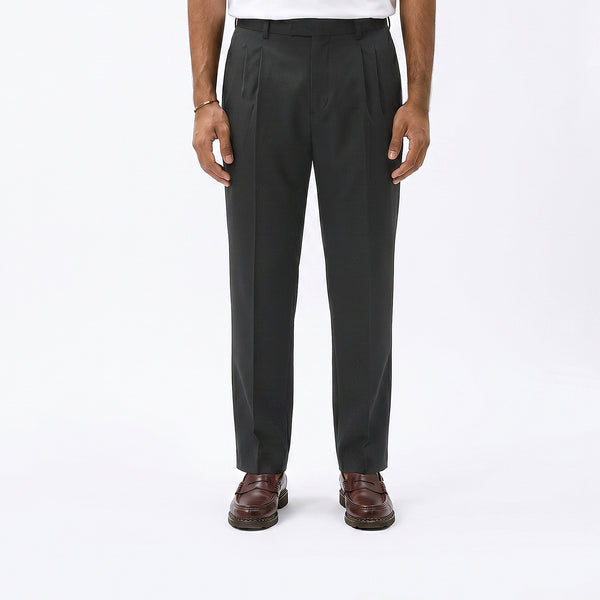 Pleated Ankle Pants - Dark Grey