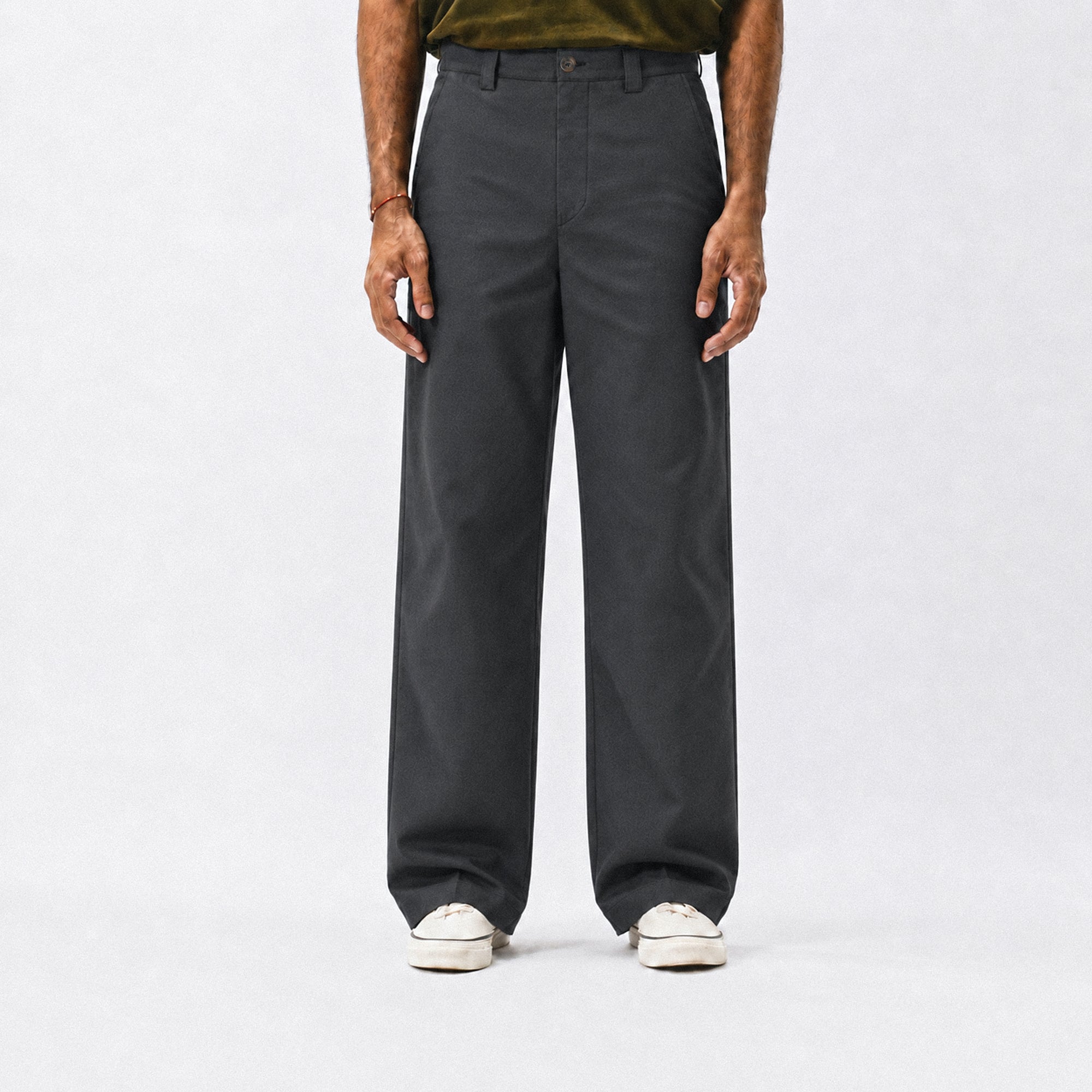 Twill Straight Leg Workpants - Dark Grey