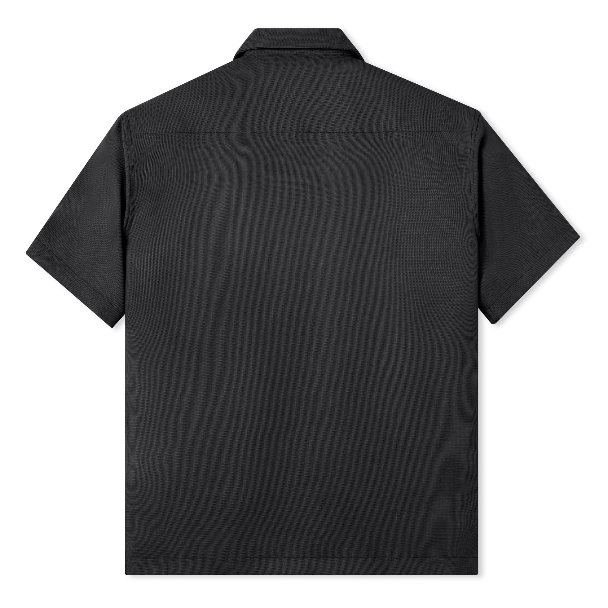 FACTORY SALE - Waffle Bowling Polo - Black