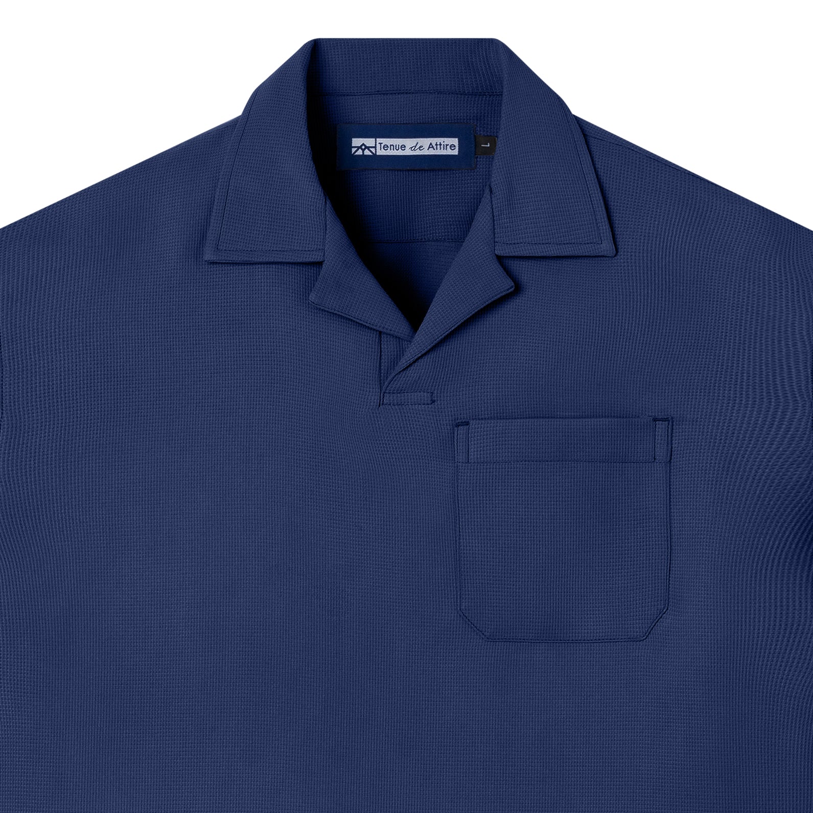 FACTORY SALE - Waffle Bowling Polo - Navy