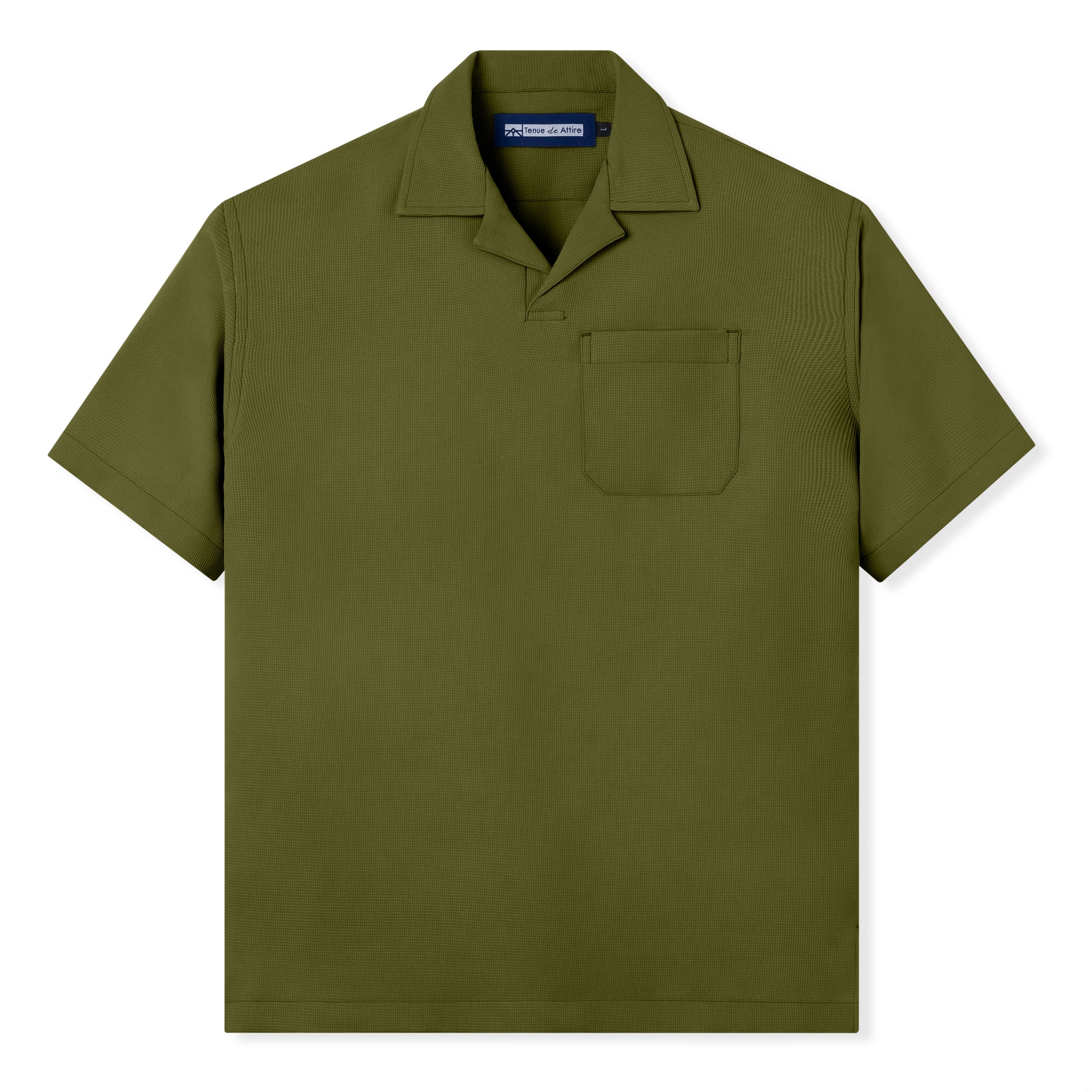 Waffle Bowling Polo - Army Green