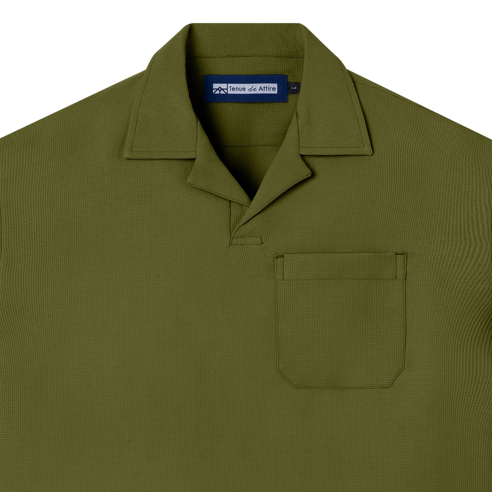 Waffle Bowling Polo - Army Green