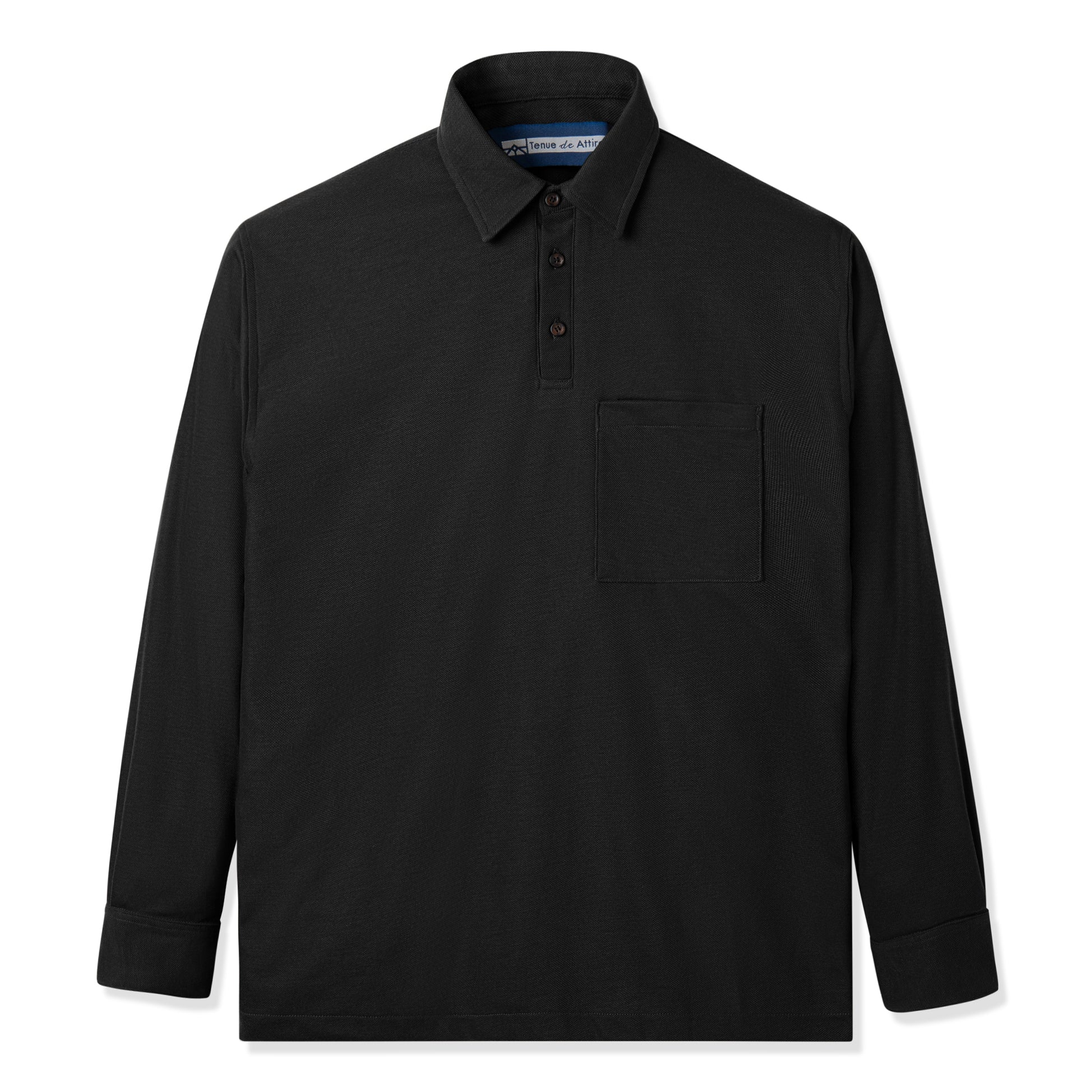 Parisian Polo Long Sleeve - Black