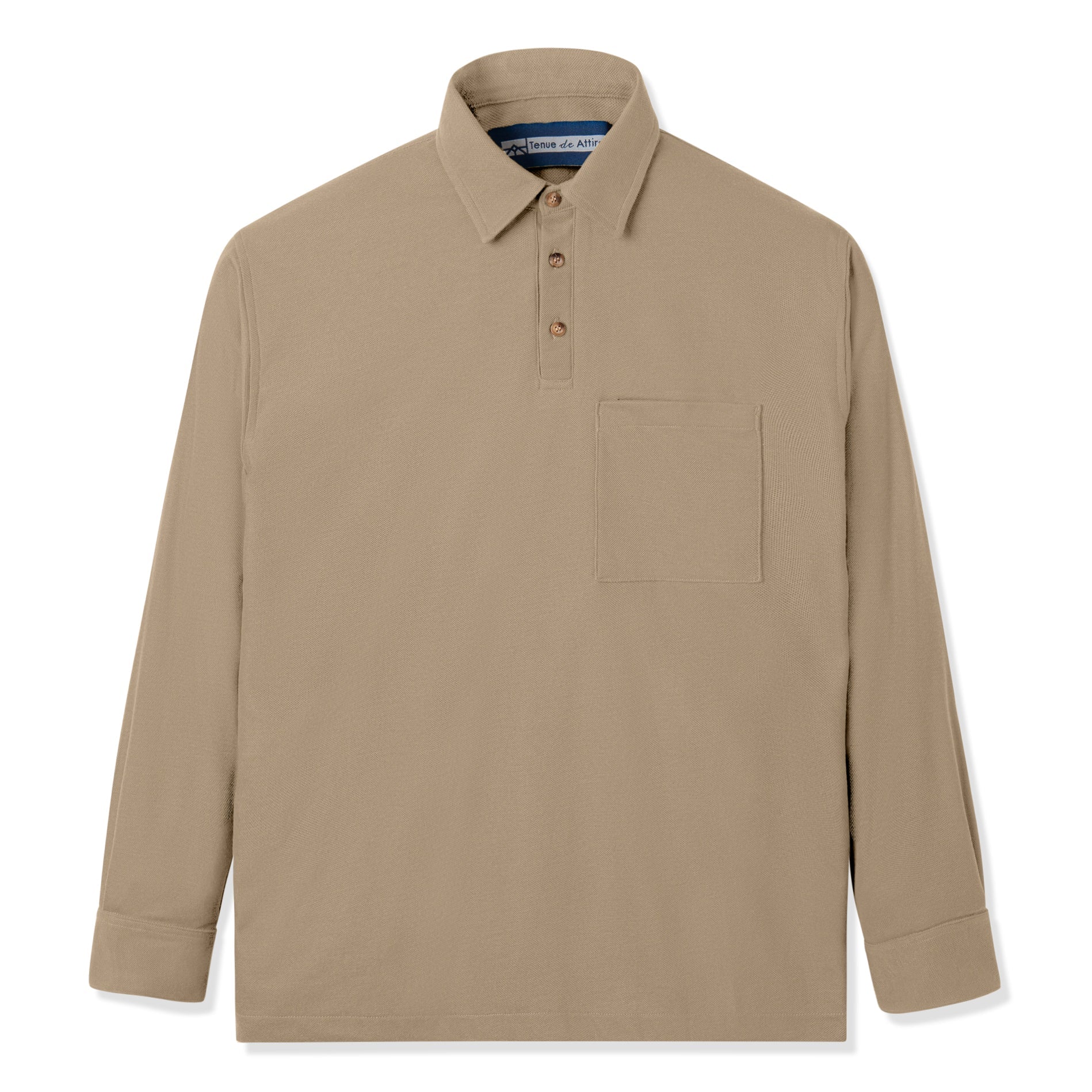 FACTORY SALE - Parisian Polo Long Sleeve - Khaki