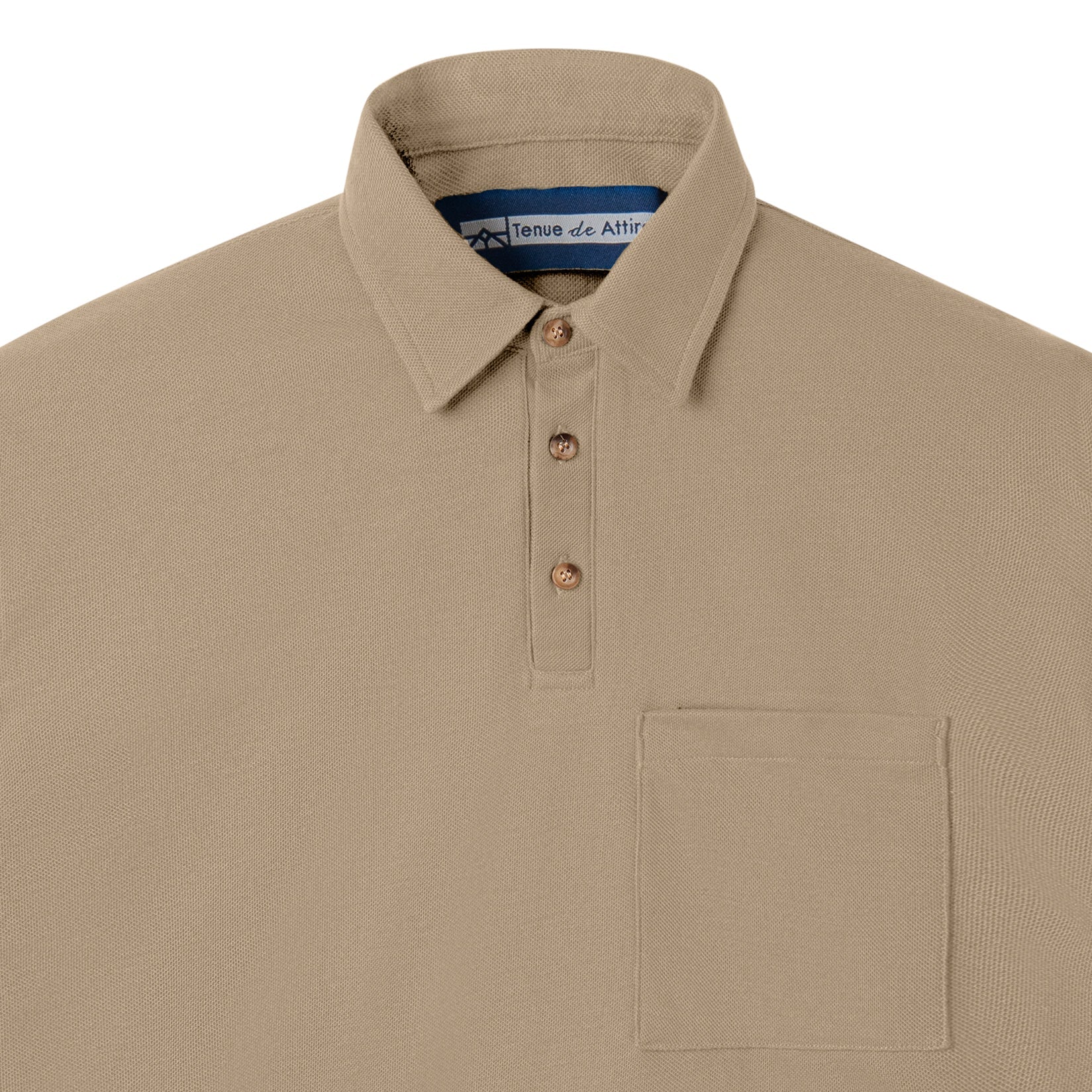 FACTORY SALE - Parisian Polo Long Sleeve - Khaki