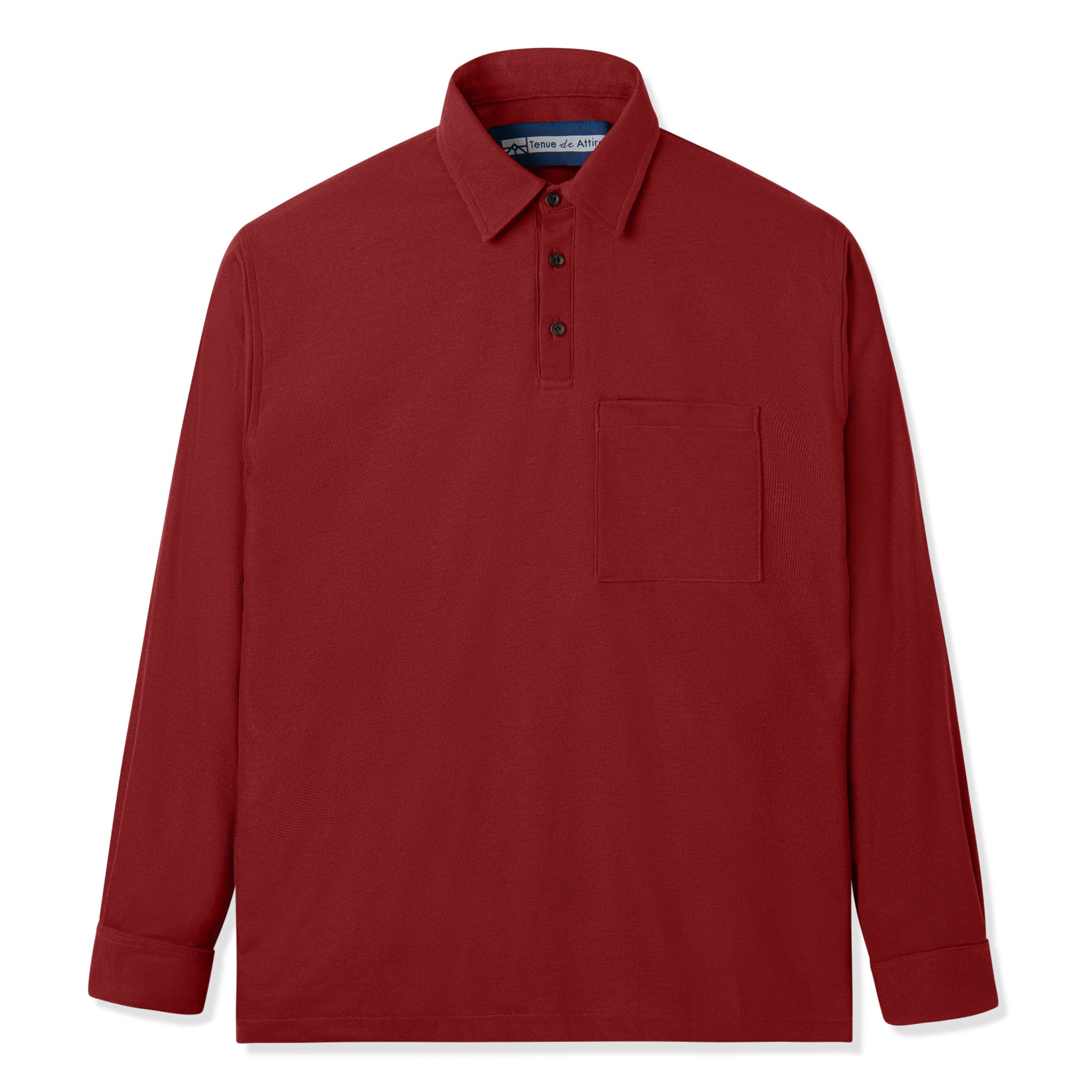 Parisian Polo Long Sleeve - Maroon