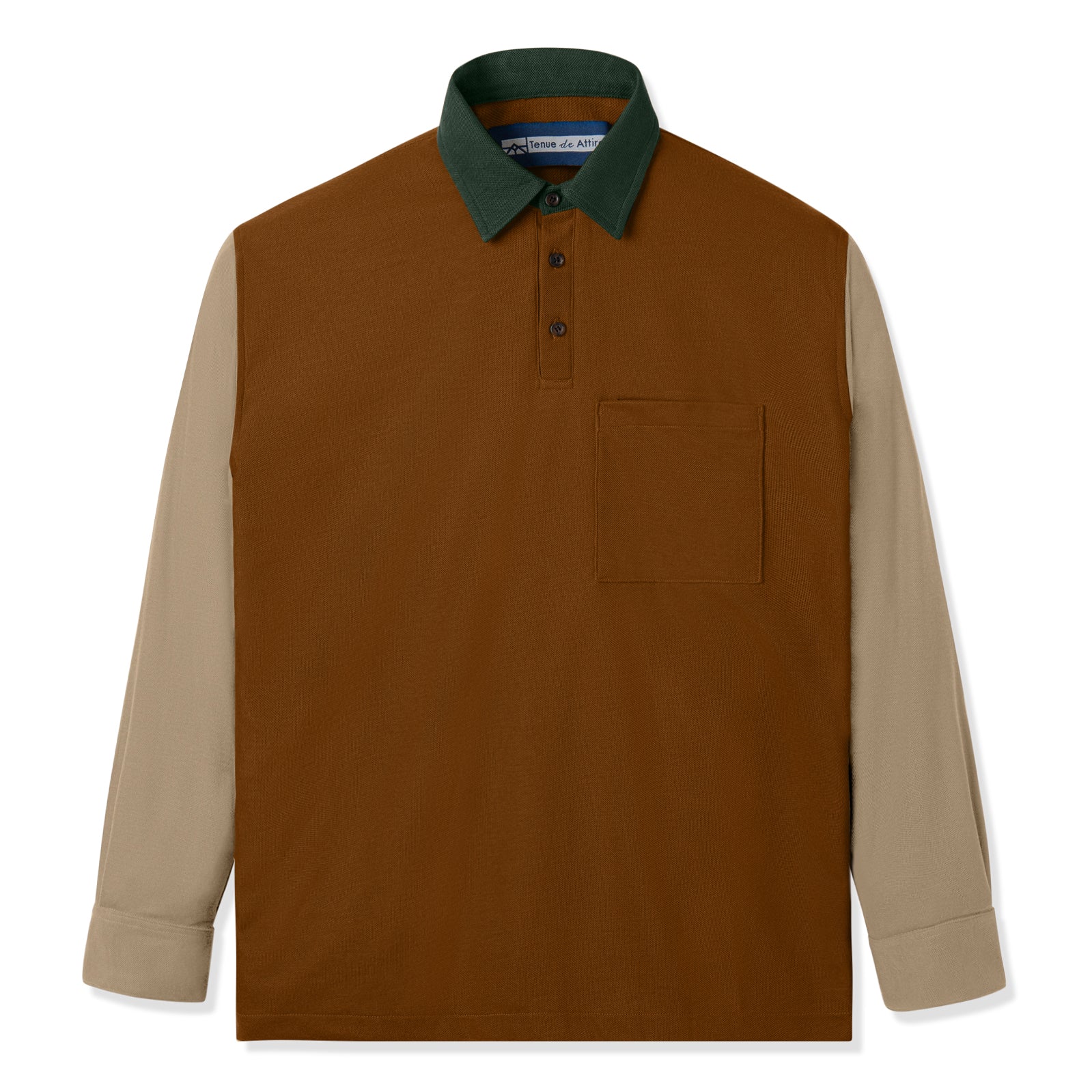 FACTORY SALE - Parisian Polo Tritone Long Sleeve - Brown
