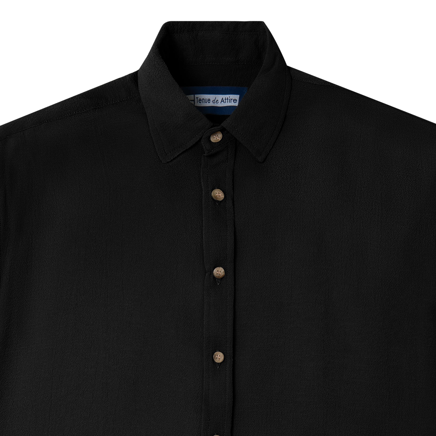 French Ivy Crinkle Short Sleeve - Black