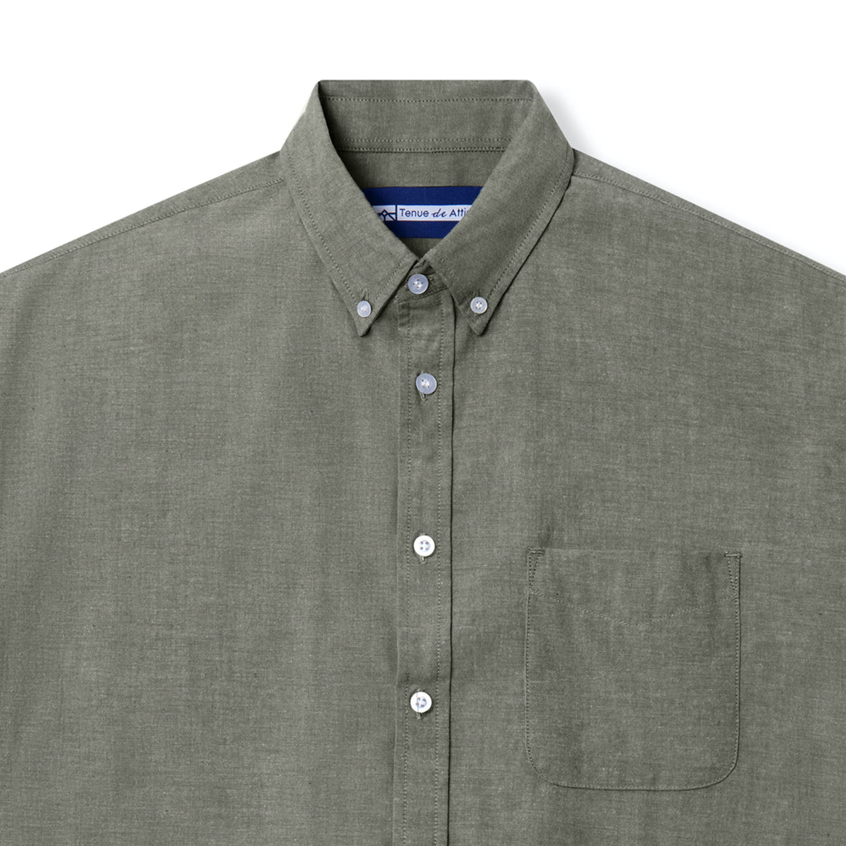 Parisian Oxford Short Sleeve Shirt - Dark Green