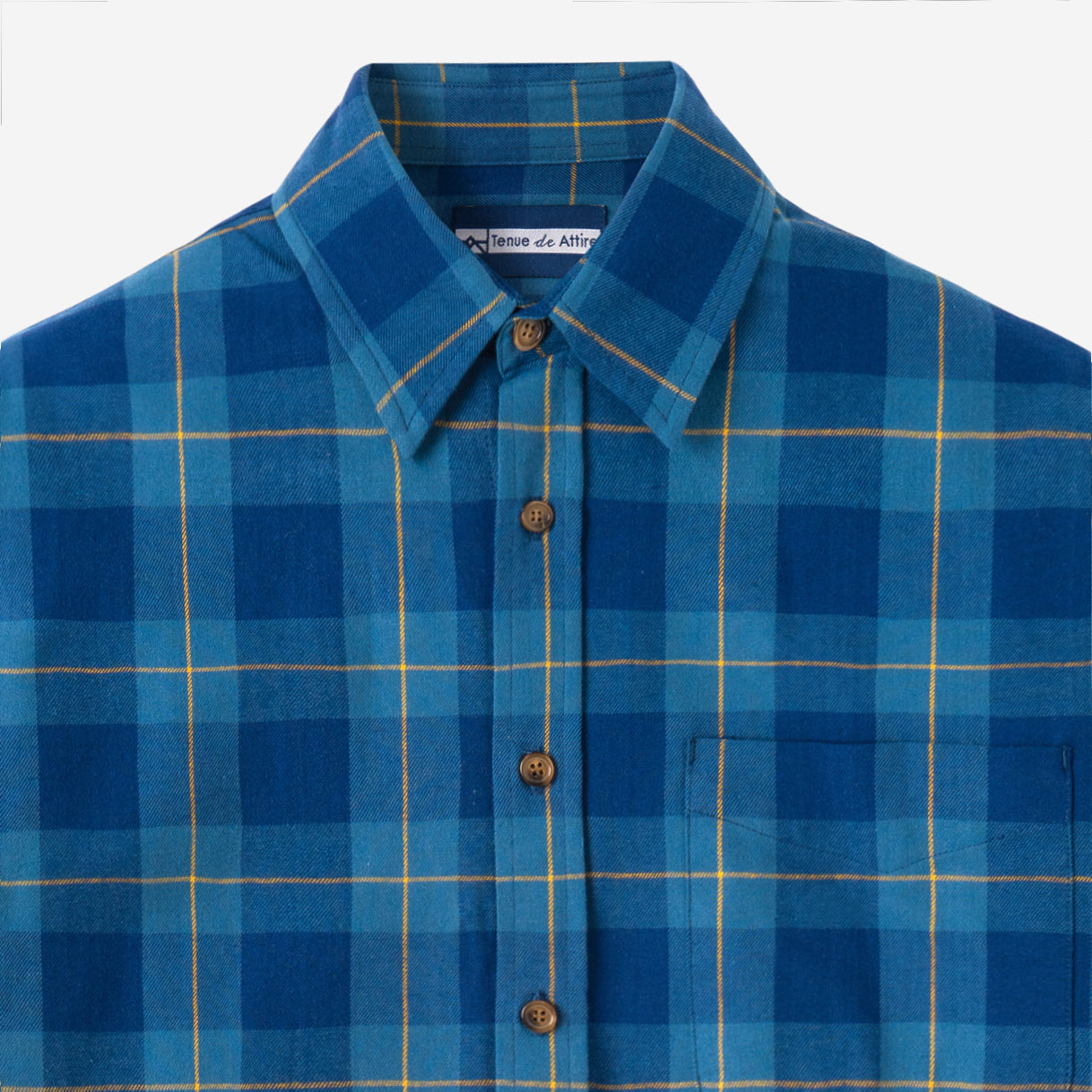 FACTORY SALE - Day to Day Flannel - Blue Yellow Line