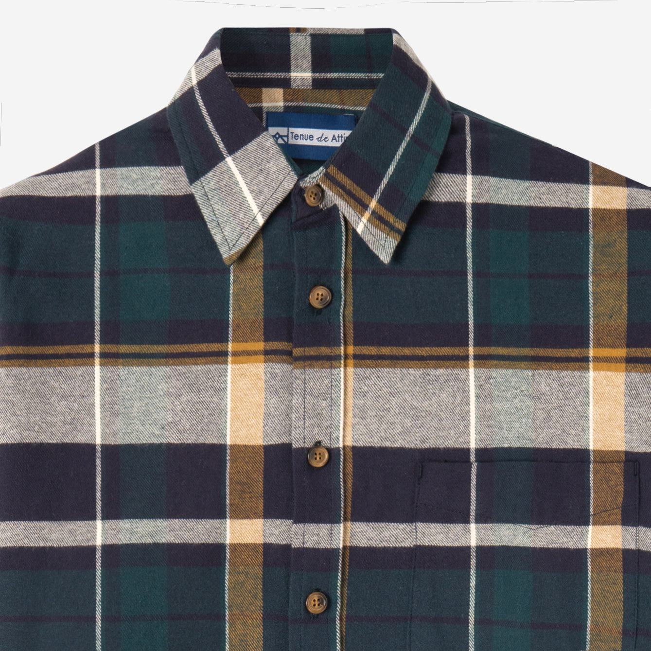 FACTORY SALE - Day to Day Flannel - Navy Green
