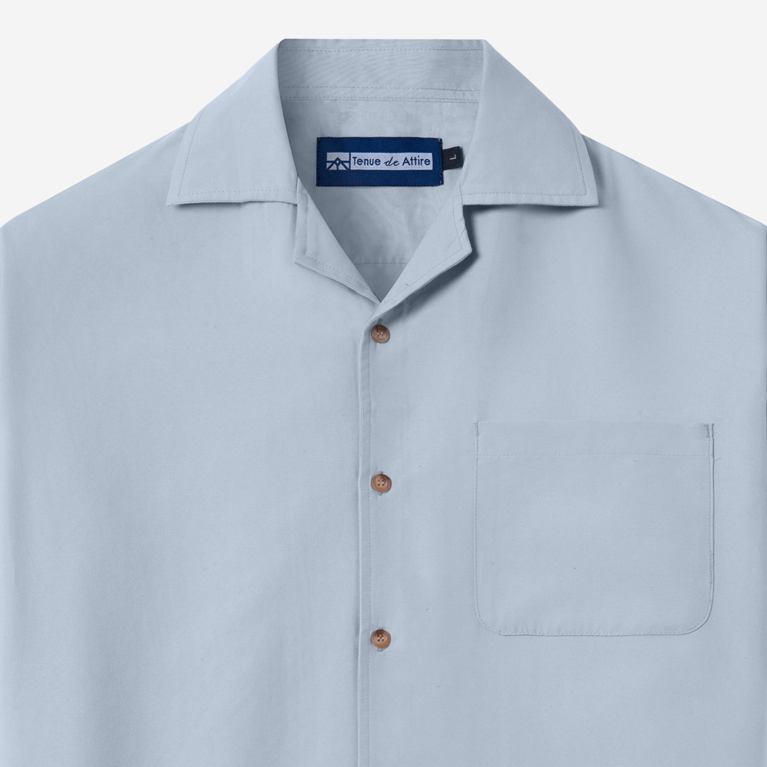 FACTORY SALE - CREMA Camp Collar - Light Blue