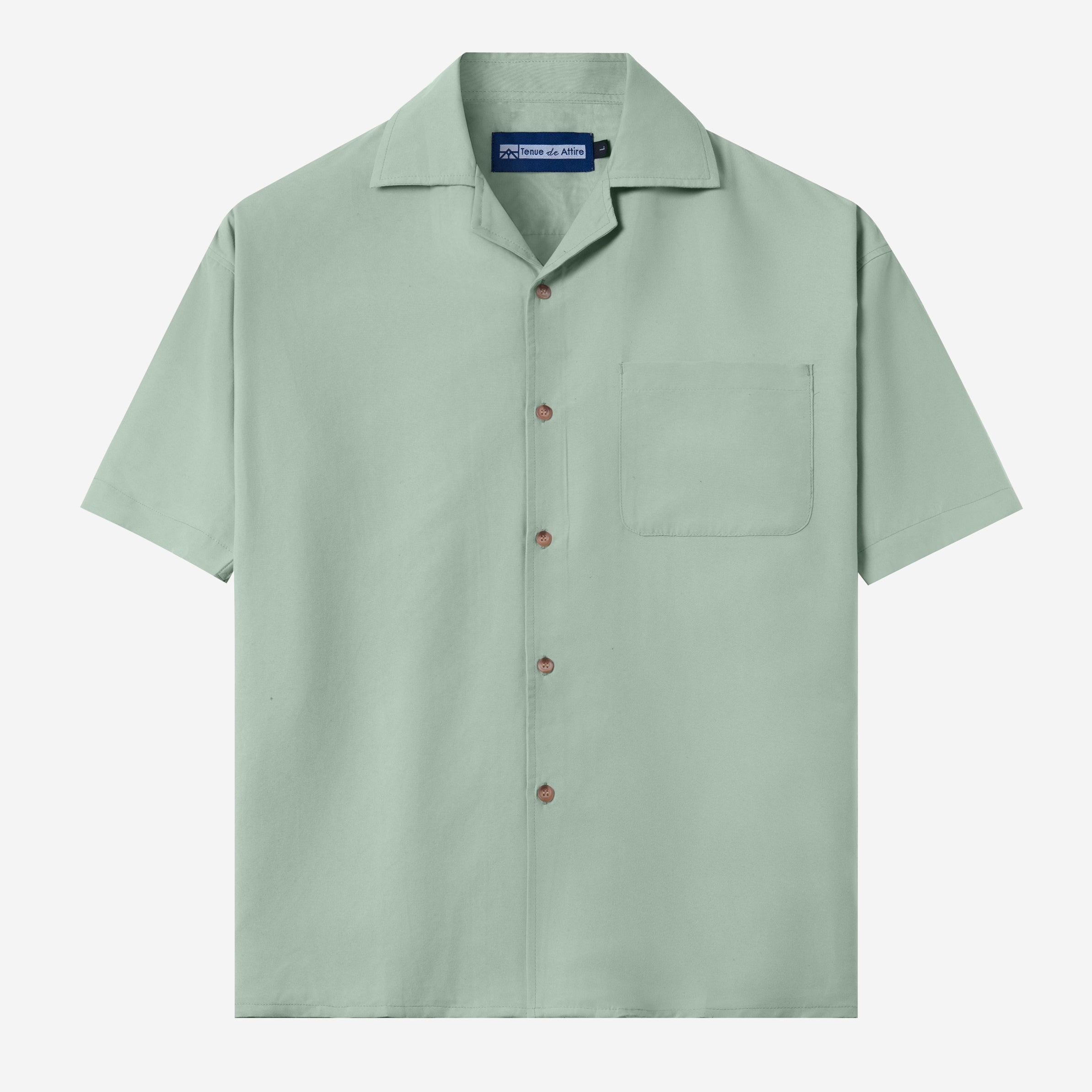 FACTORY SALE - CREMA Camp Collar - Light Green