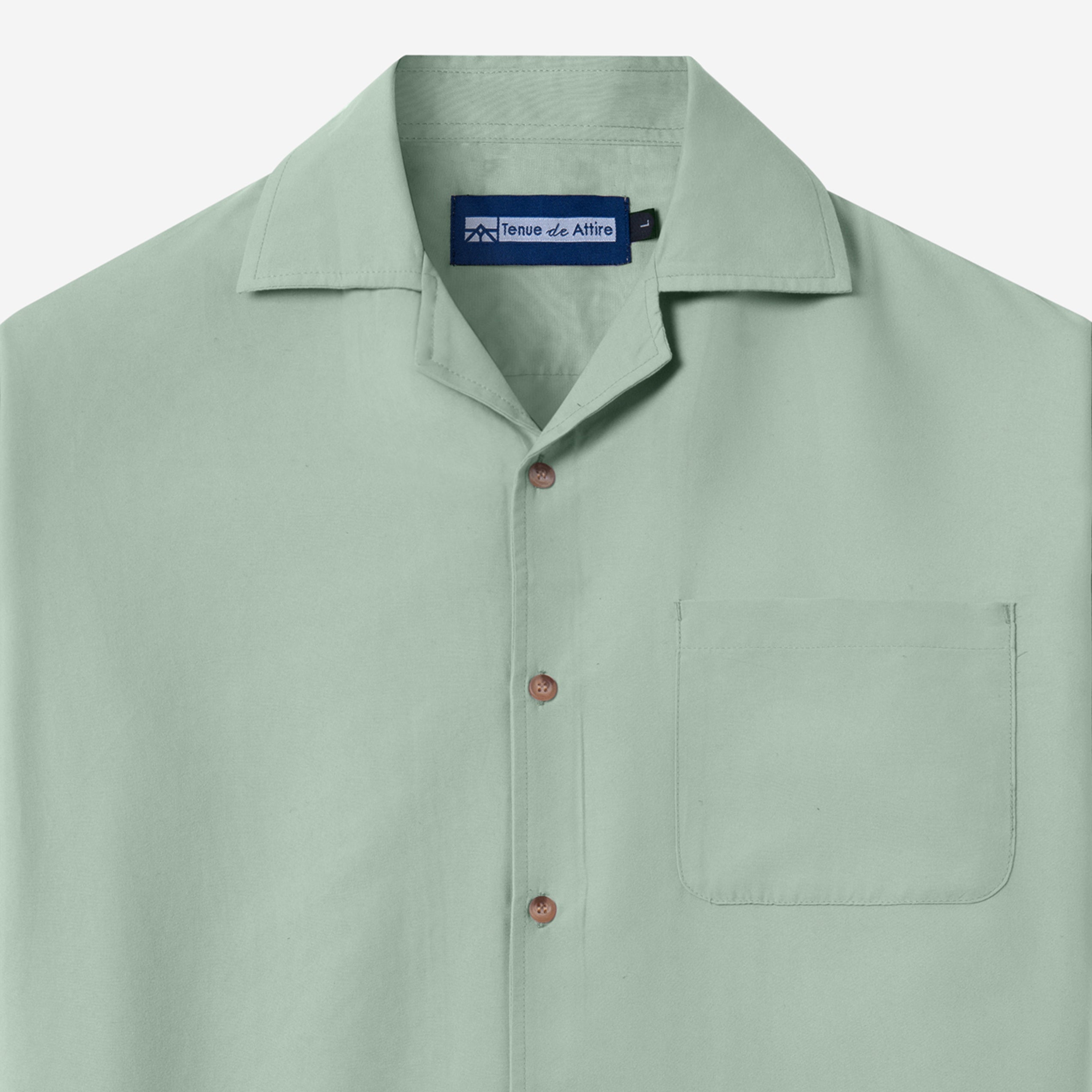 FACTORY SALE - CREMA Camp Collar - Light Green