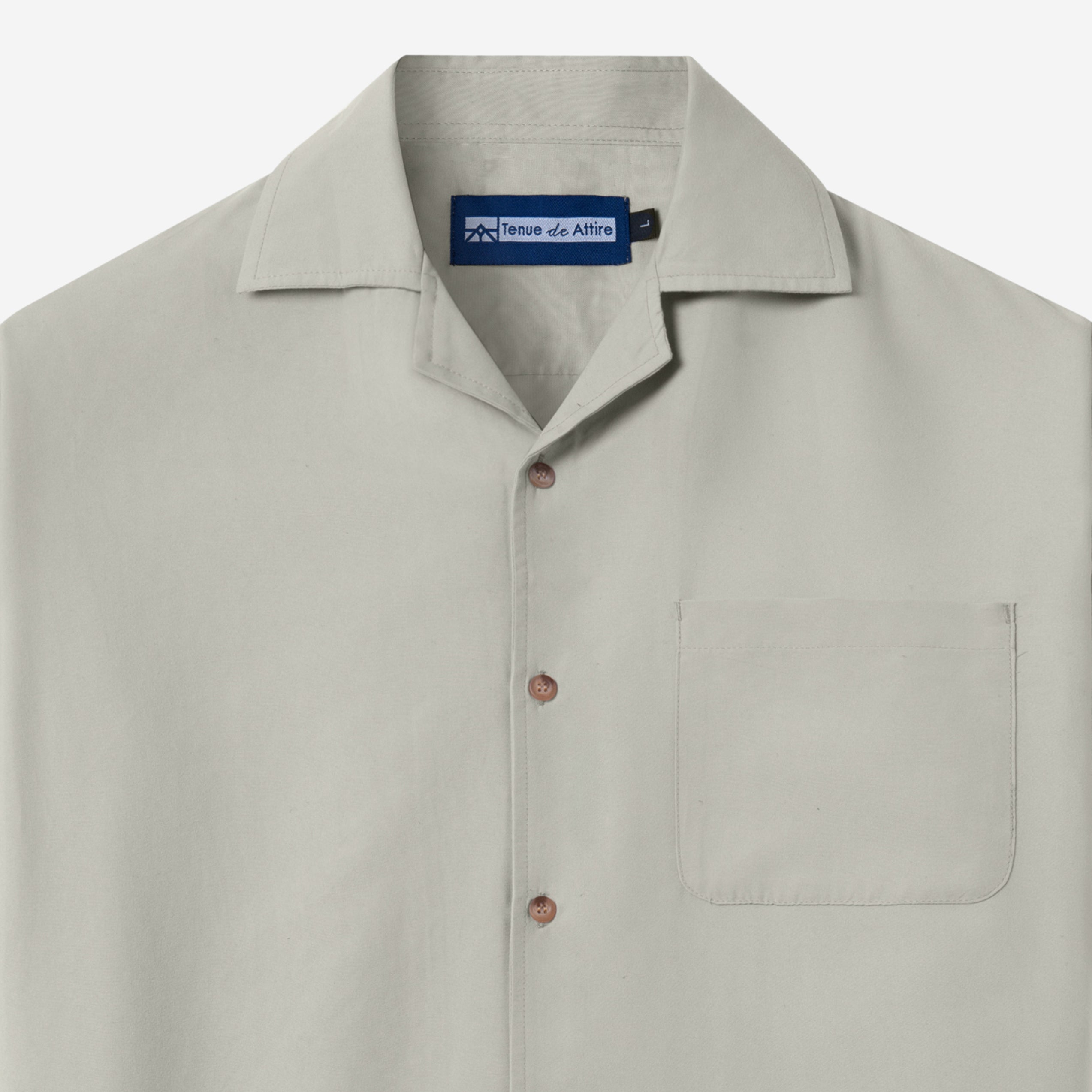 FACTORY SALE - CREMA Camp Collar - Soft Grey