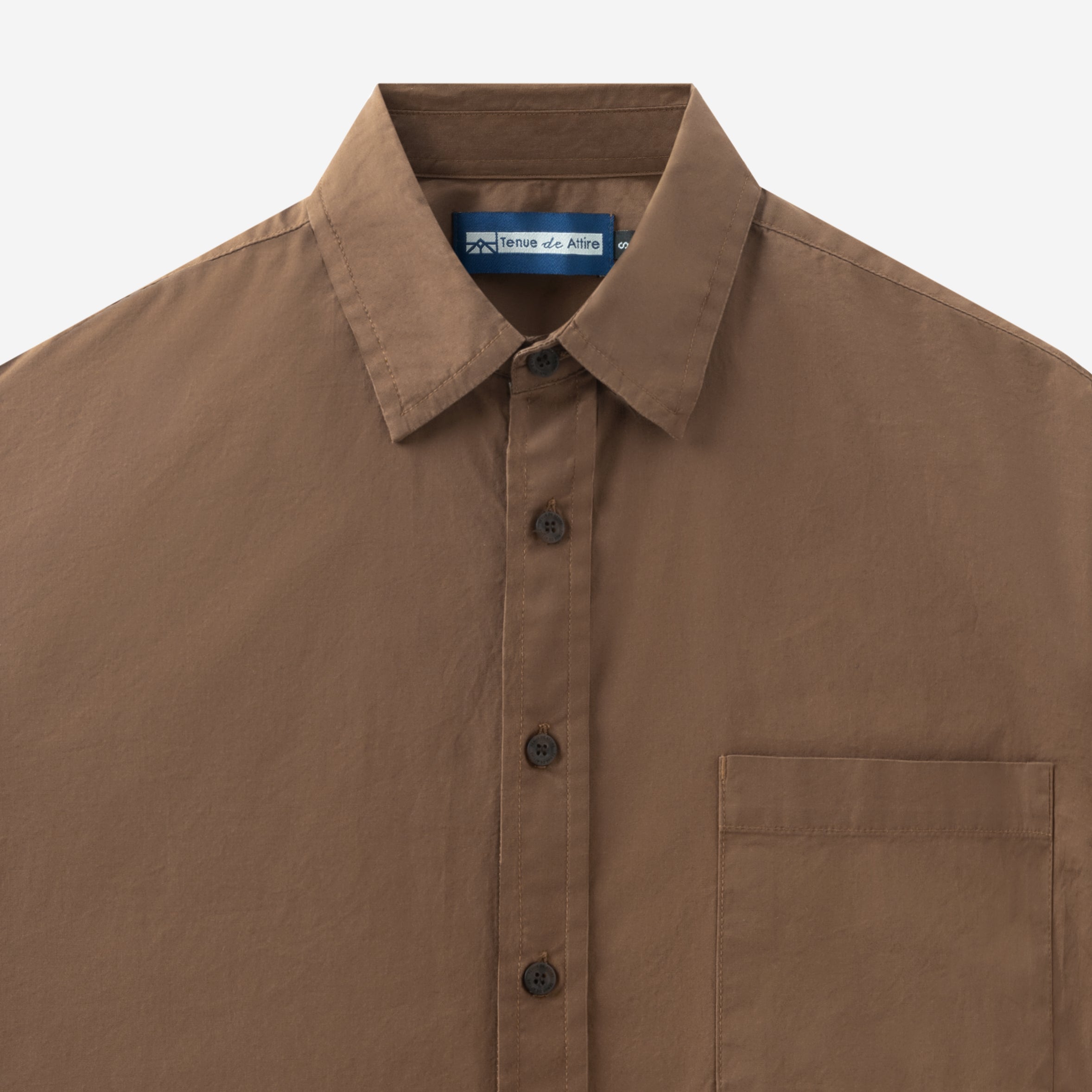Metro Spectrum Short Sleeve Shirt - Dark Brown