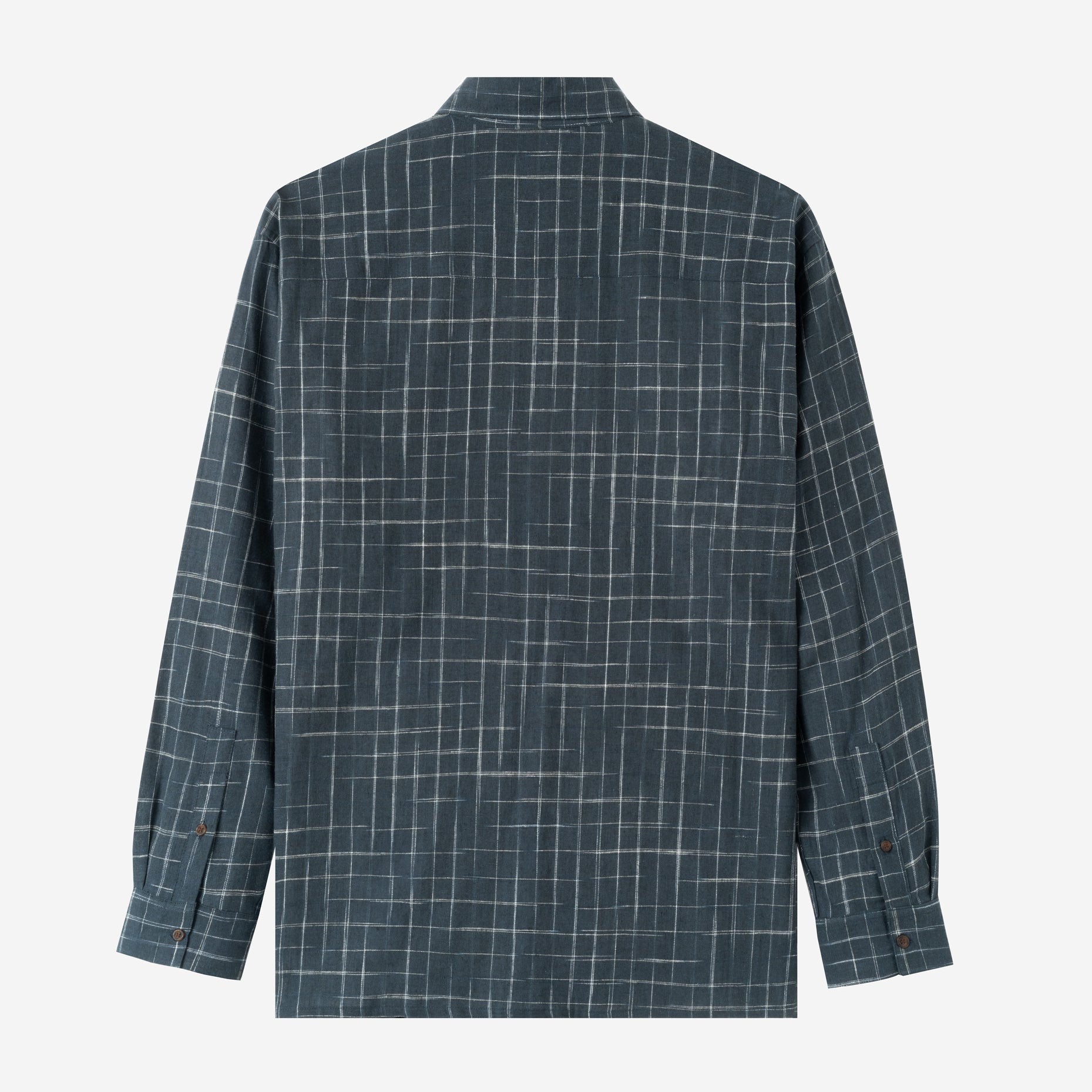 Summer Classic Long Sleeve Shirt - Navy Blue Square