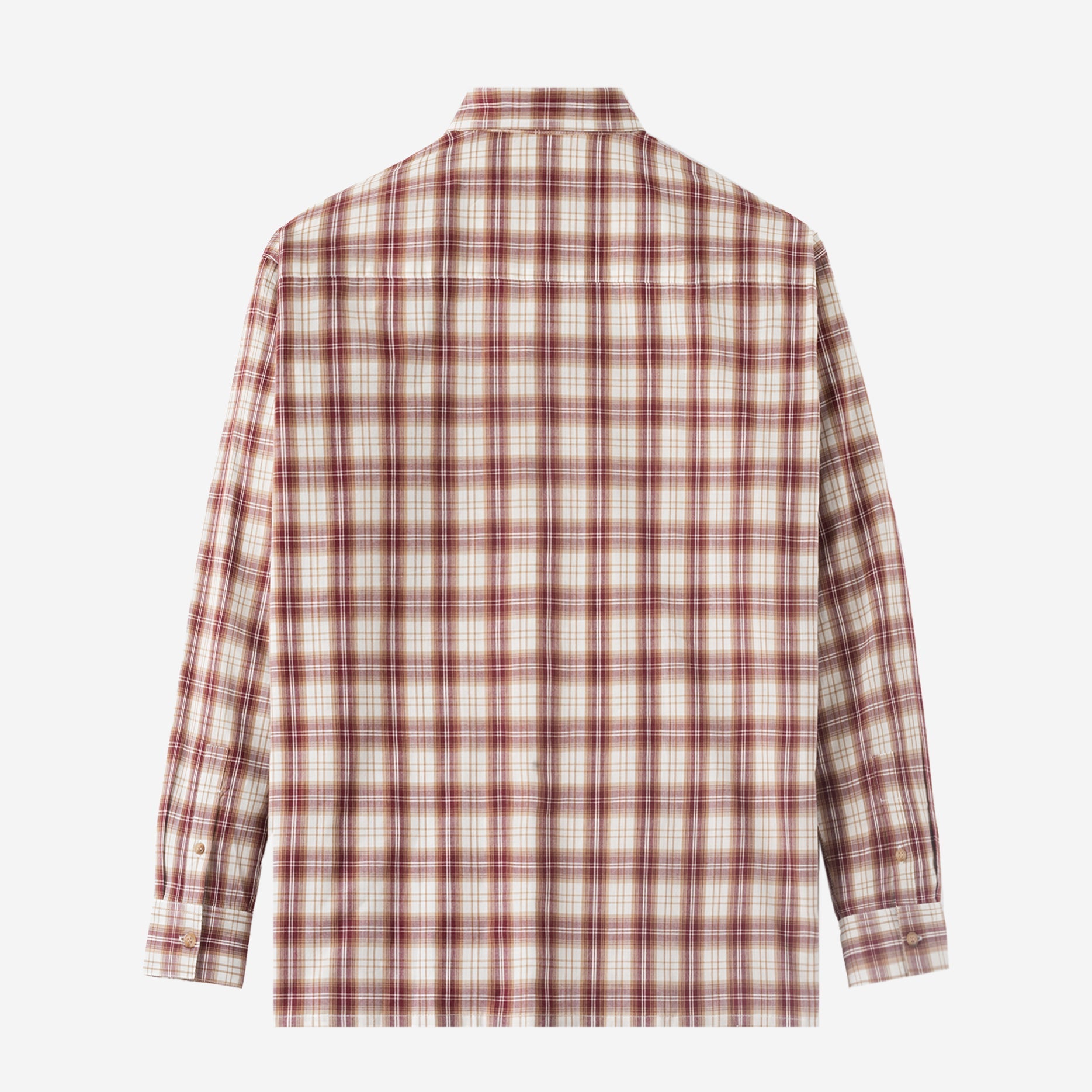 FACTORY SALE - Office Hours Long Sleeve Shirt - Maroon Plaid