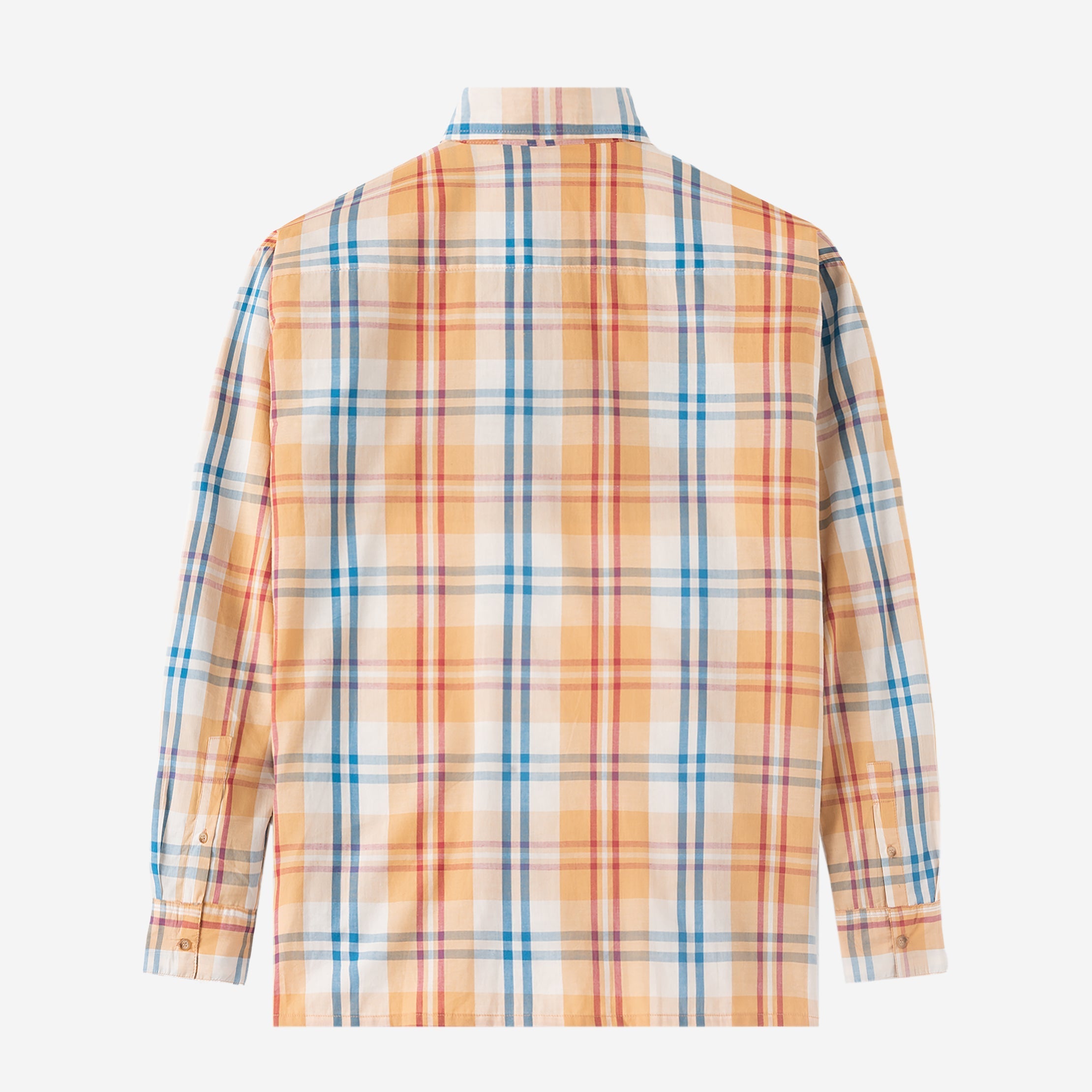 FACTORY SALE - Office Hours Long Sleeve Shirt - Cream Red Blue