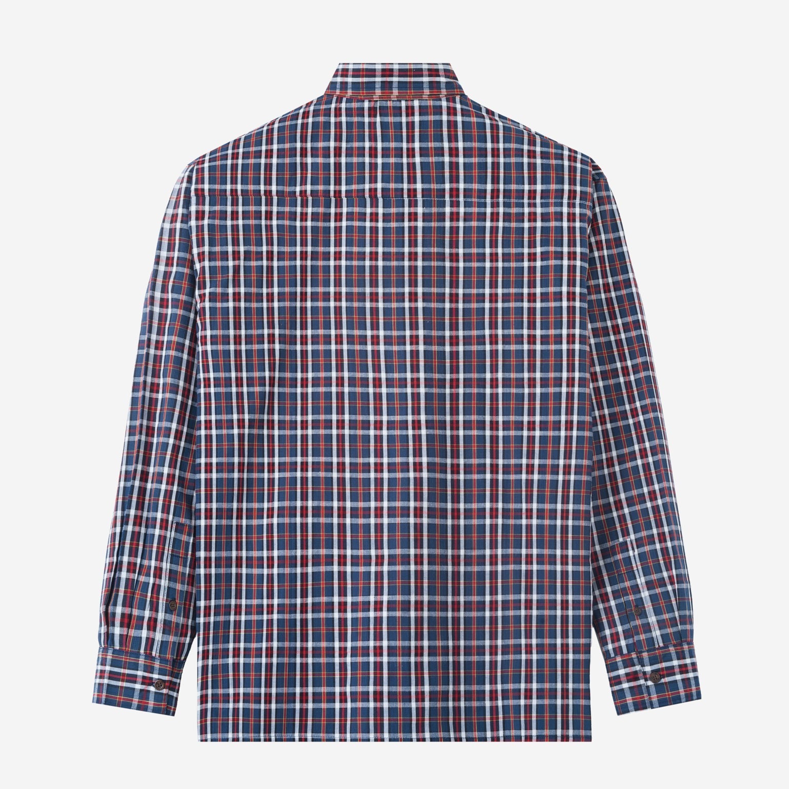 FACTORY SALE - Anyday Long Sleeve Shirt - Navy Red Plaid