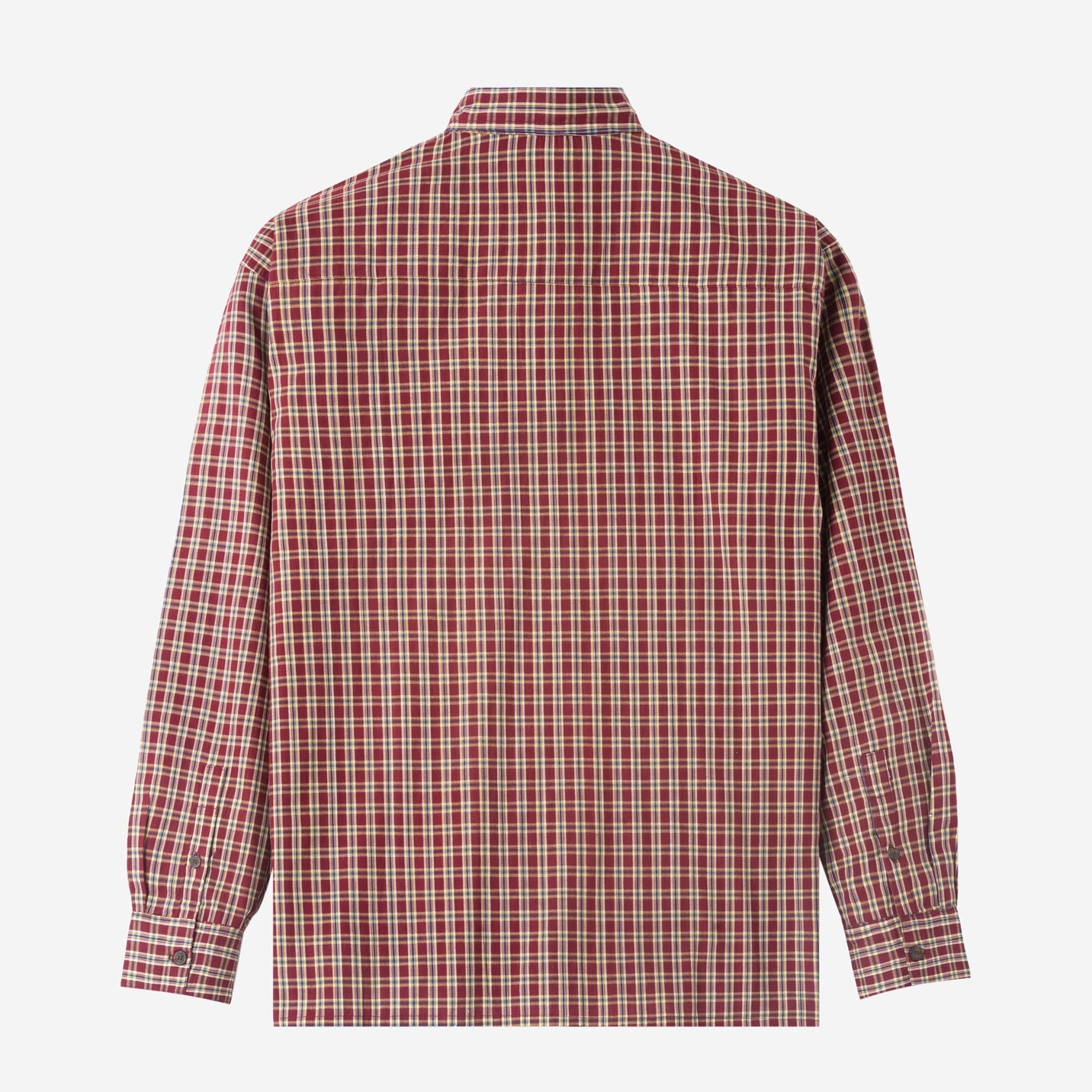 FACTORY SALE - Anyday Long Sleeve Shirt - Maroon Yellow