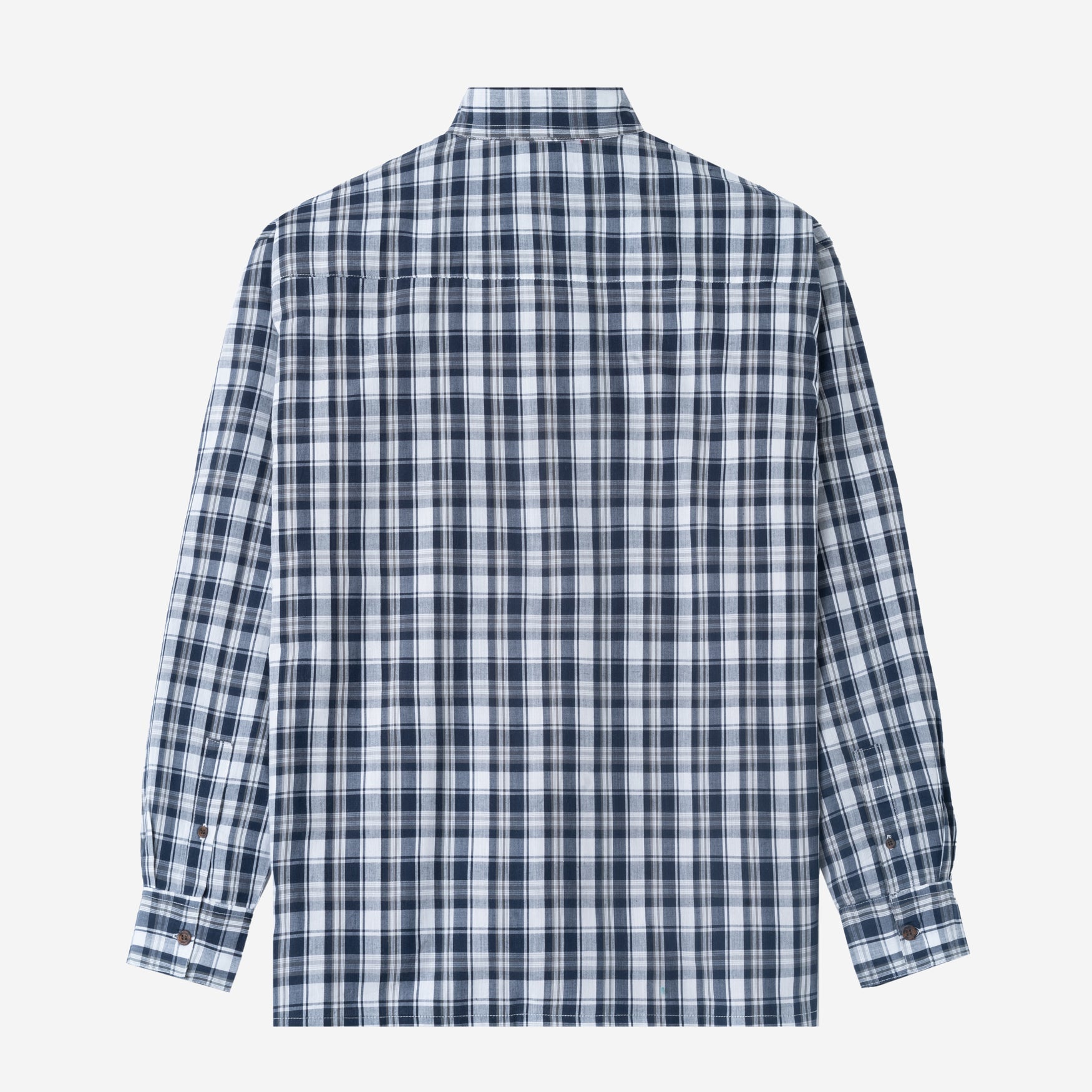 FACTORY SALE - Anyday Long Sleeve Shirt - Navy White Plaid