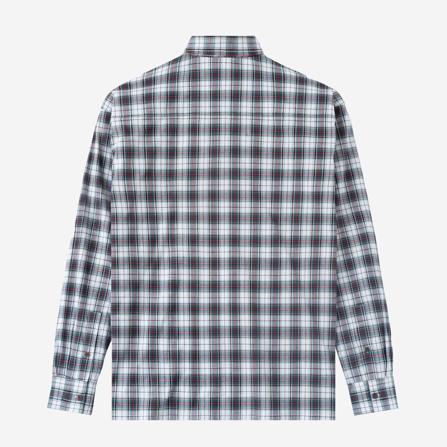 FACTORY SALE - Anyday Long Sleeve Shirt - Green White Plaid