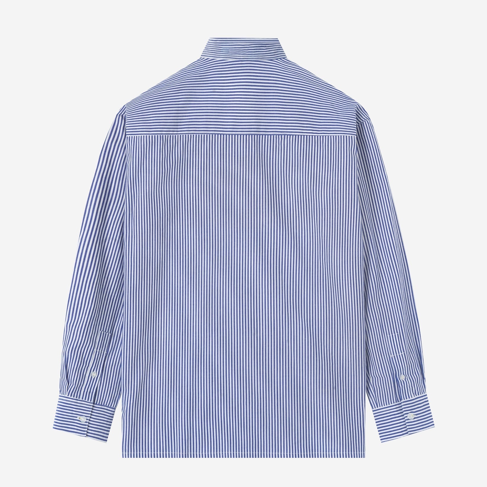 FACTORY SALE - City Long Sleeve Striped Shirt - Deep Blue