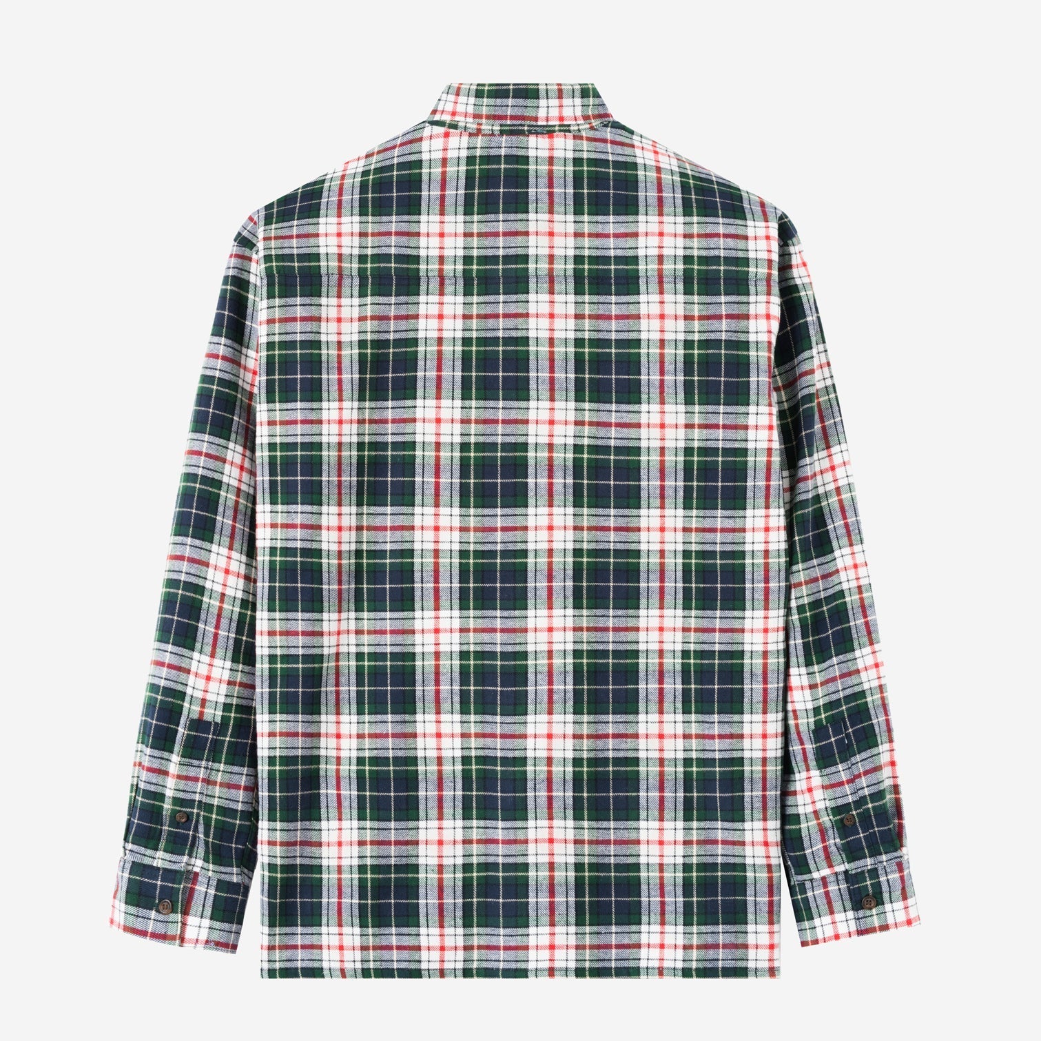 FACTORY SALE - College Days Long Sleeve Plaid Shirt - White Navy