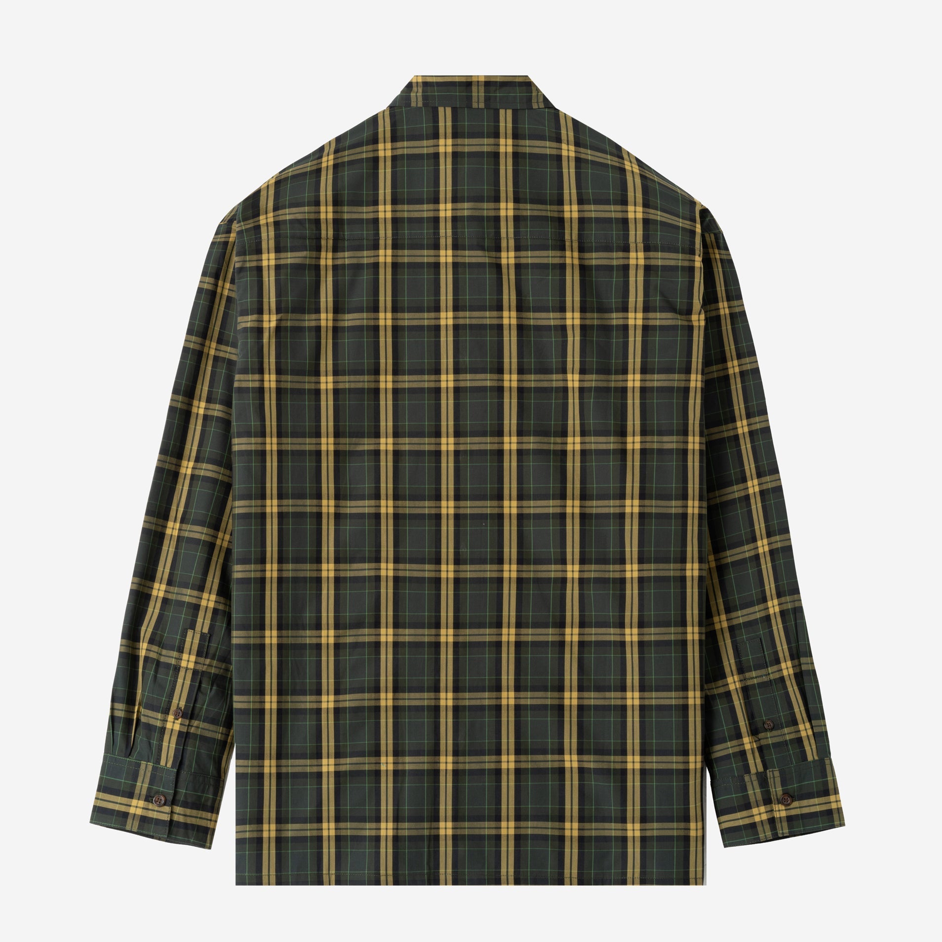 FACTORY SALE - Social Creatures Long Sleeve Plaid Shirt - Green Yellow