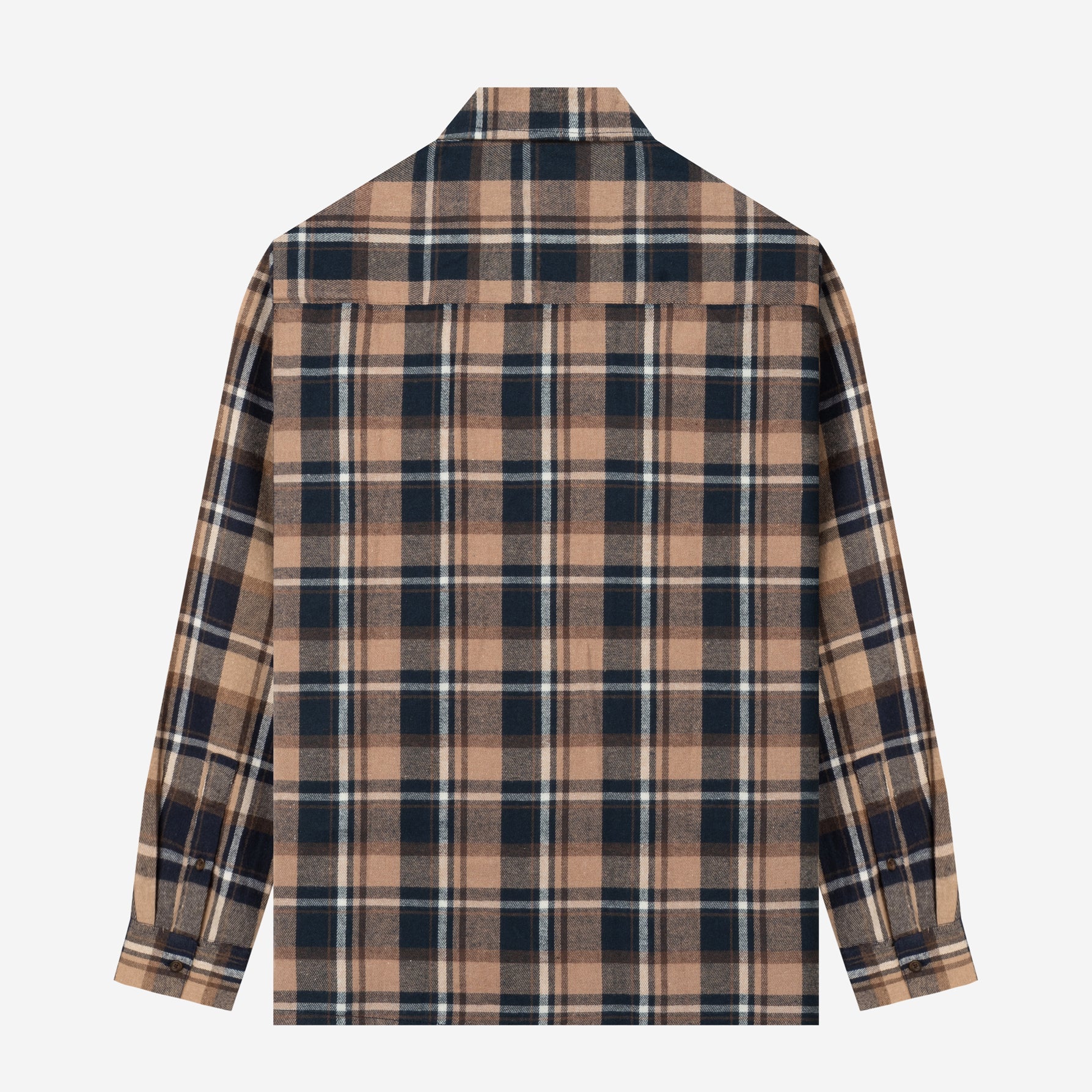 FACTORY SALE - College Long Sleeve Shirt - Navy Brown