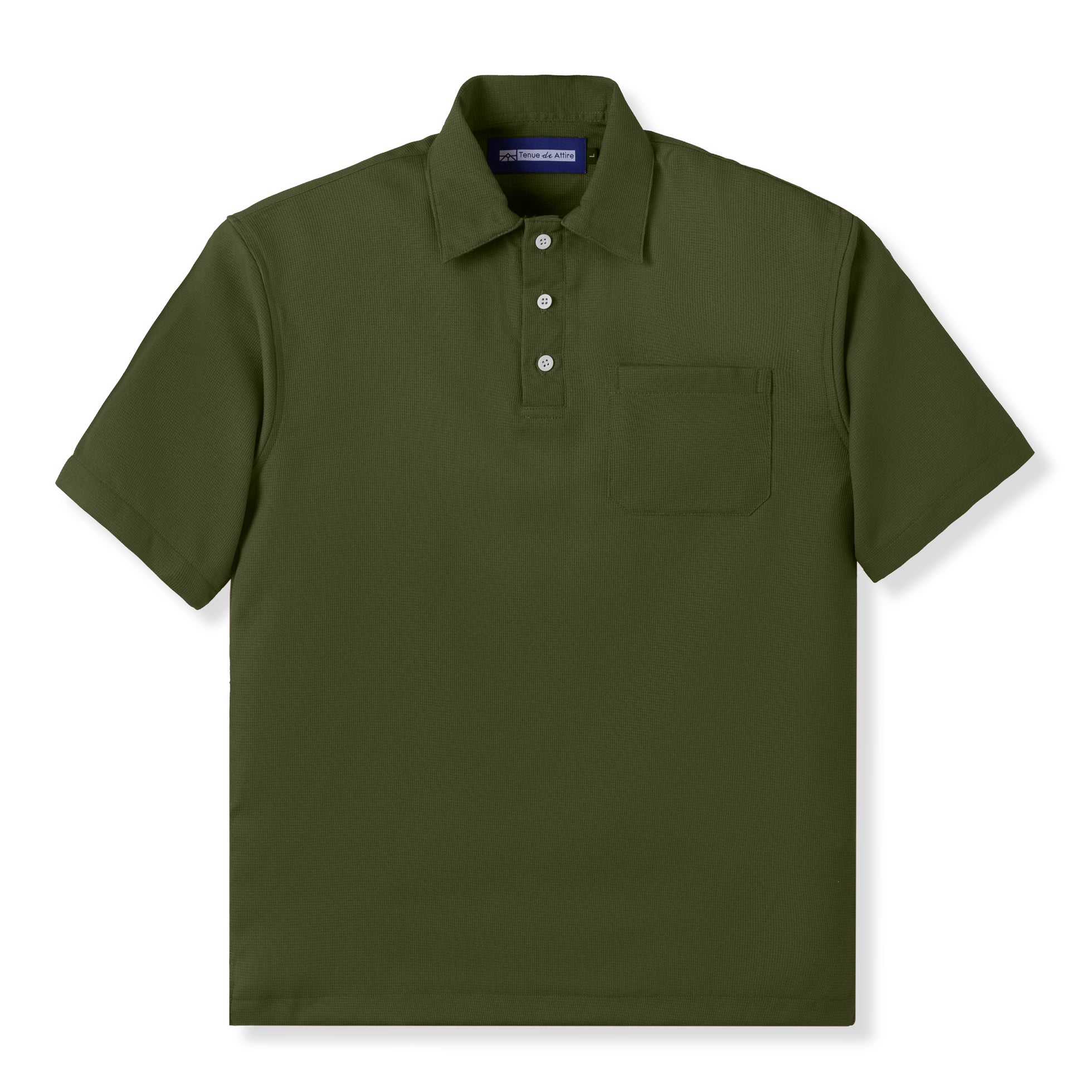 FACTORY SALE - Waffle Polo - Army Green