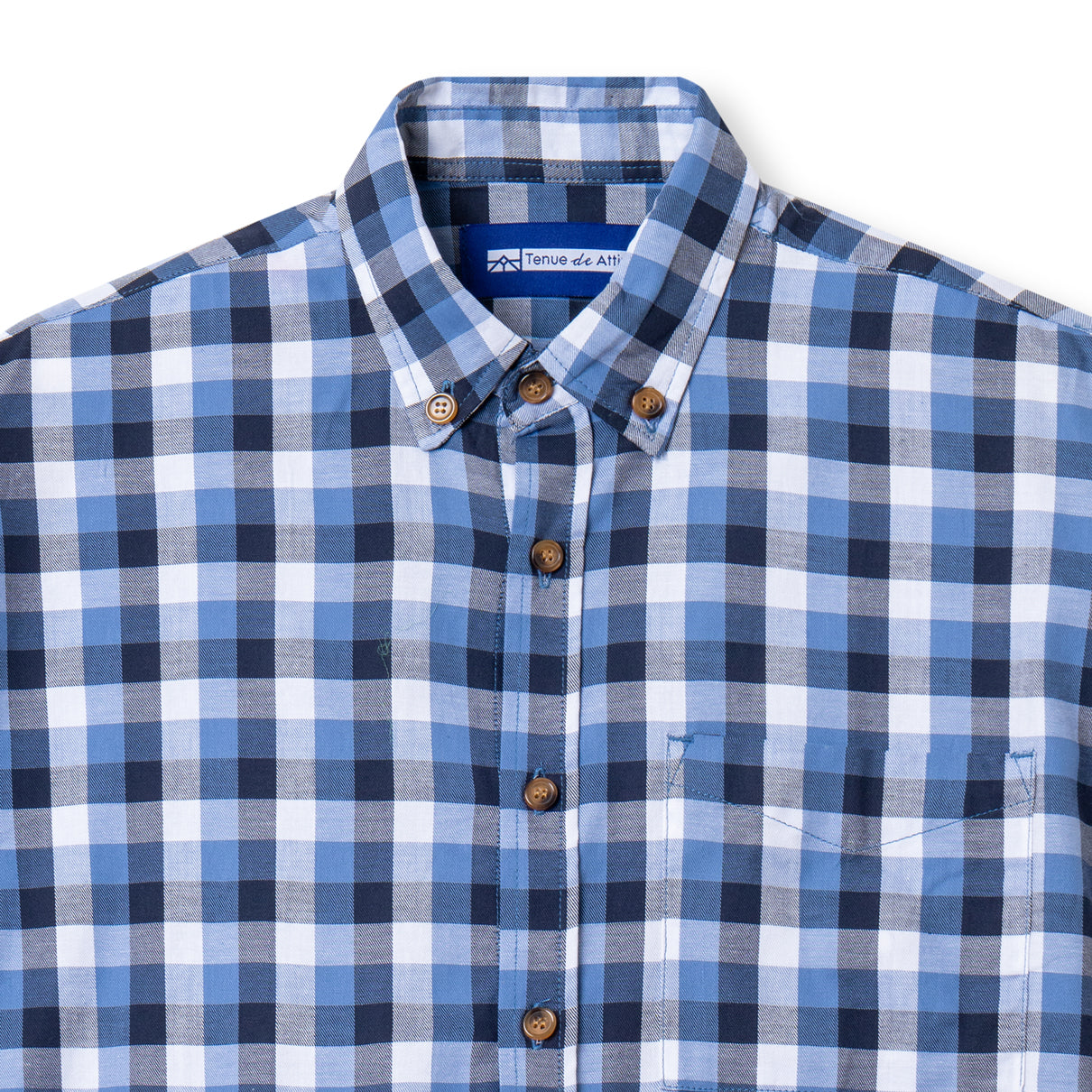 Flannel Long Sleeve Shirt - Squared Blue