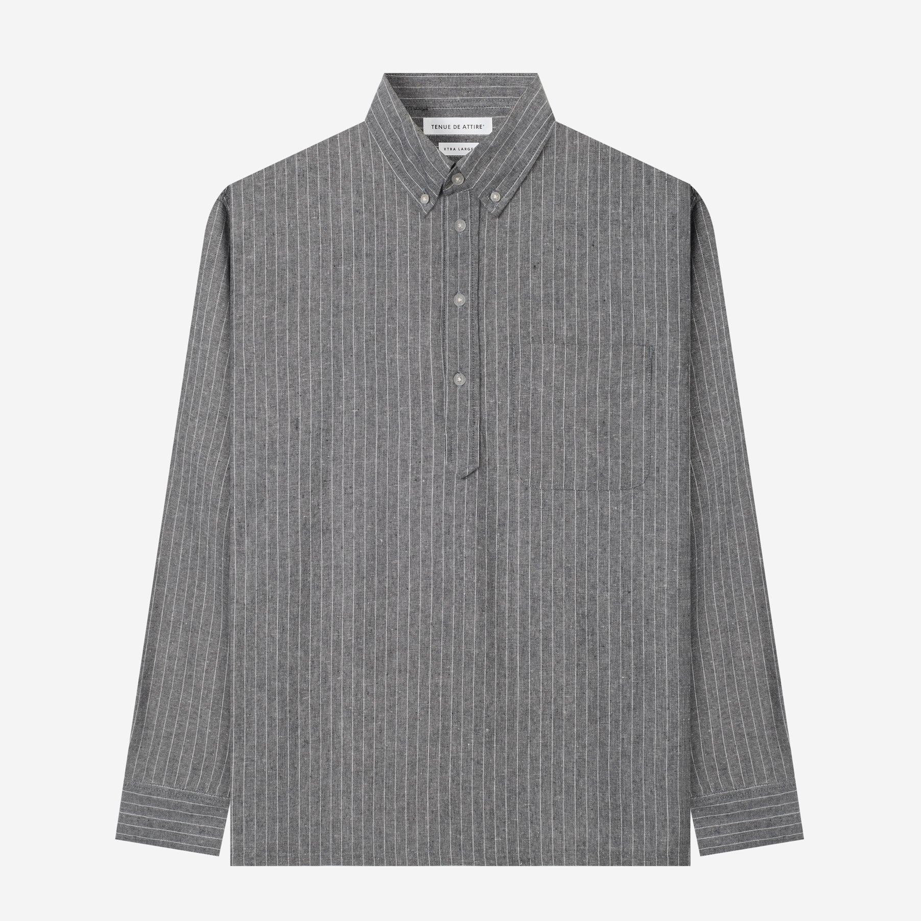 By The Hours Stripes Pull over long Sleeve Shirt Stripes Dark Grey