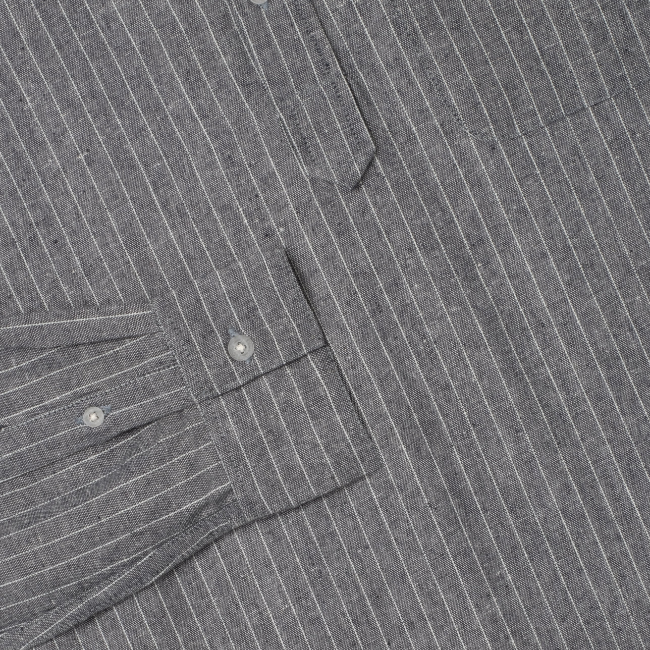 By The Hours Stripes Pull over long Sleeve Shirt Stripes Dark Grey