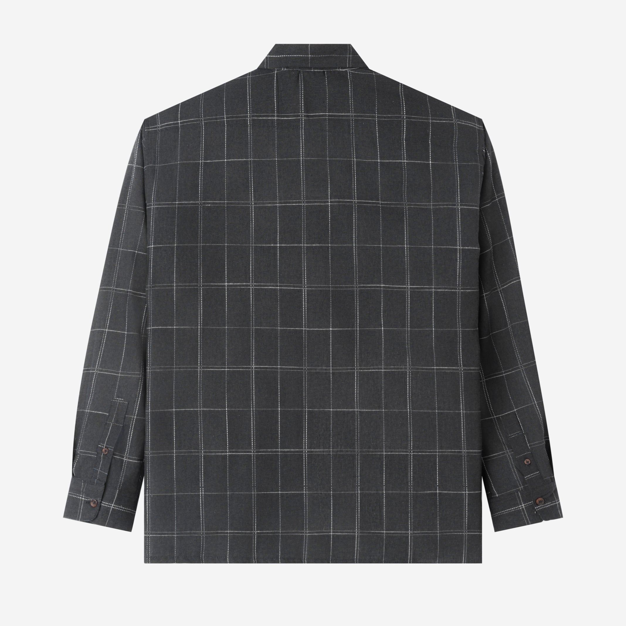 Day to Day Plaid Long Sleeve Shirt - Grey White