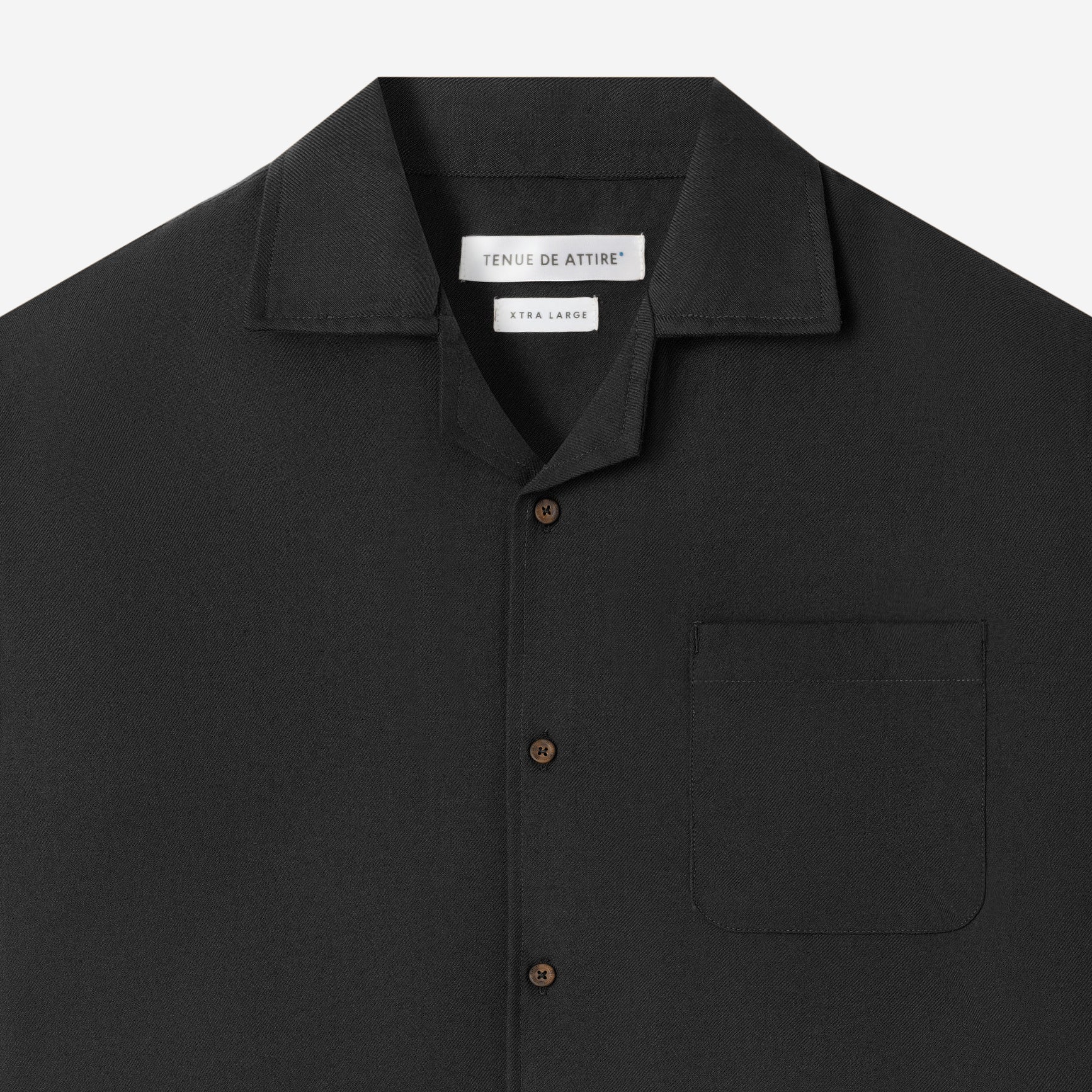 Day to Day Camp Collar Short Sleeve Shirt - Black