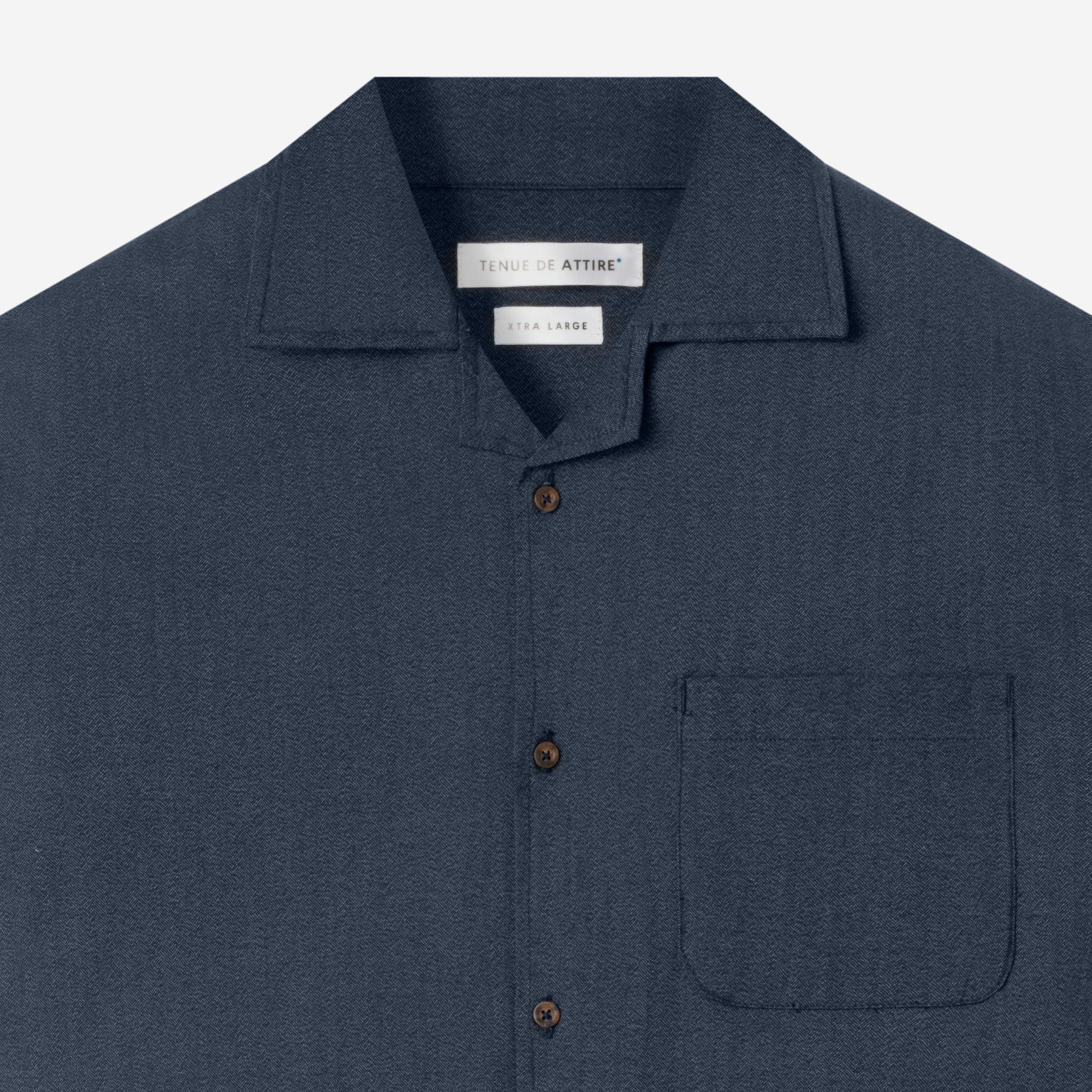 Day to Day Camp Collar Short Sleeve Shirt - Navy