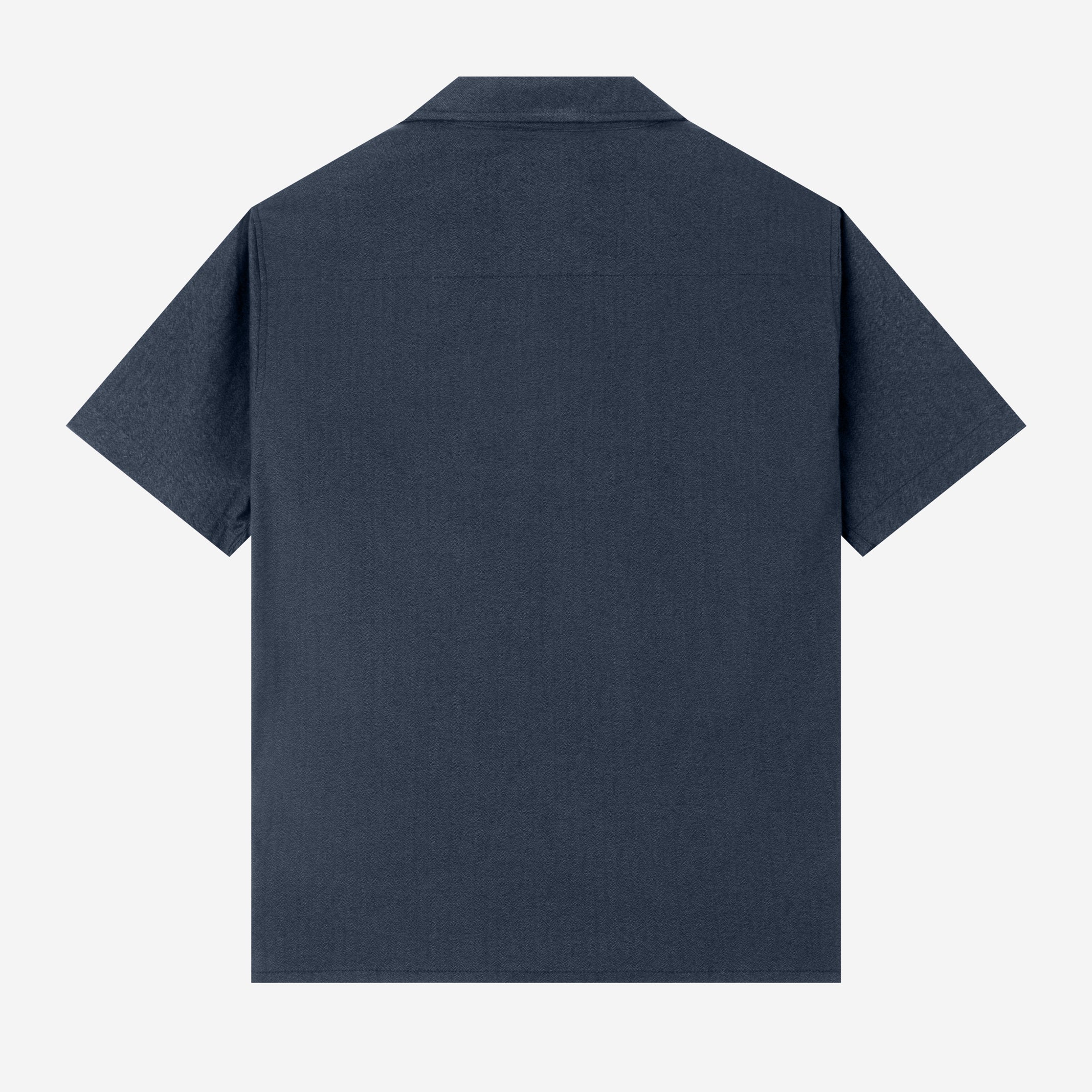 Day to Day Camp Collar Short Sleeve Shirt - Navy