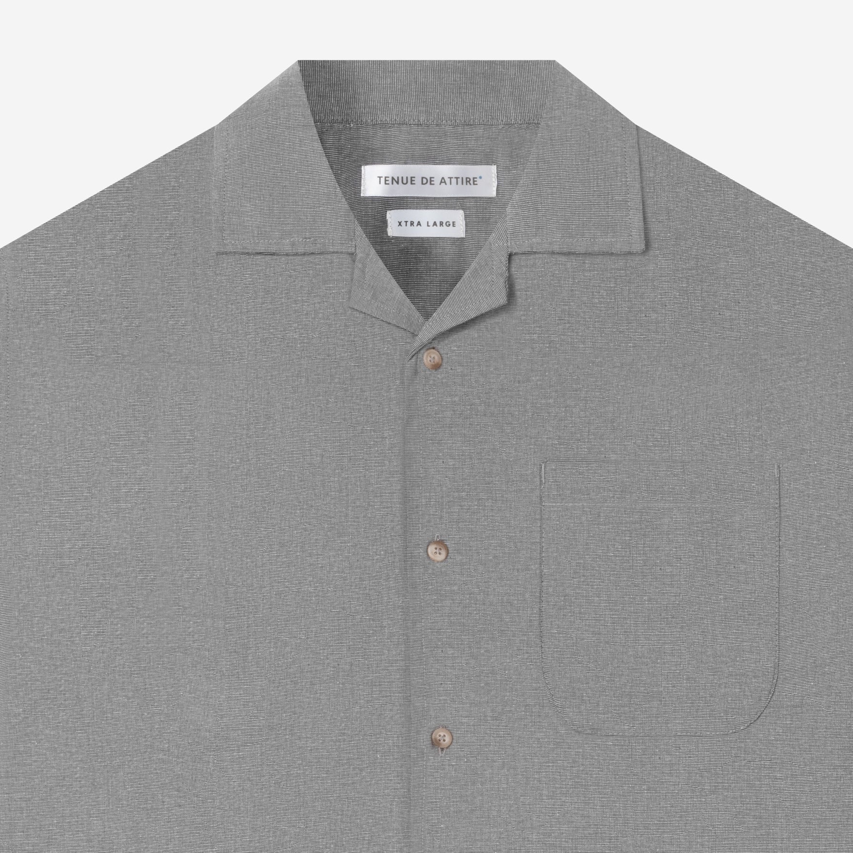 Day to Day Camp Collar Short Sleeve Shirt - Grey