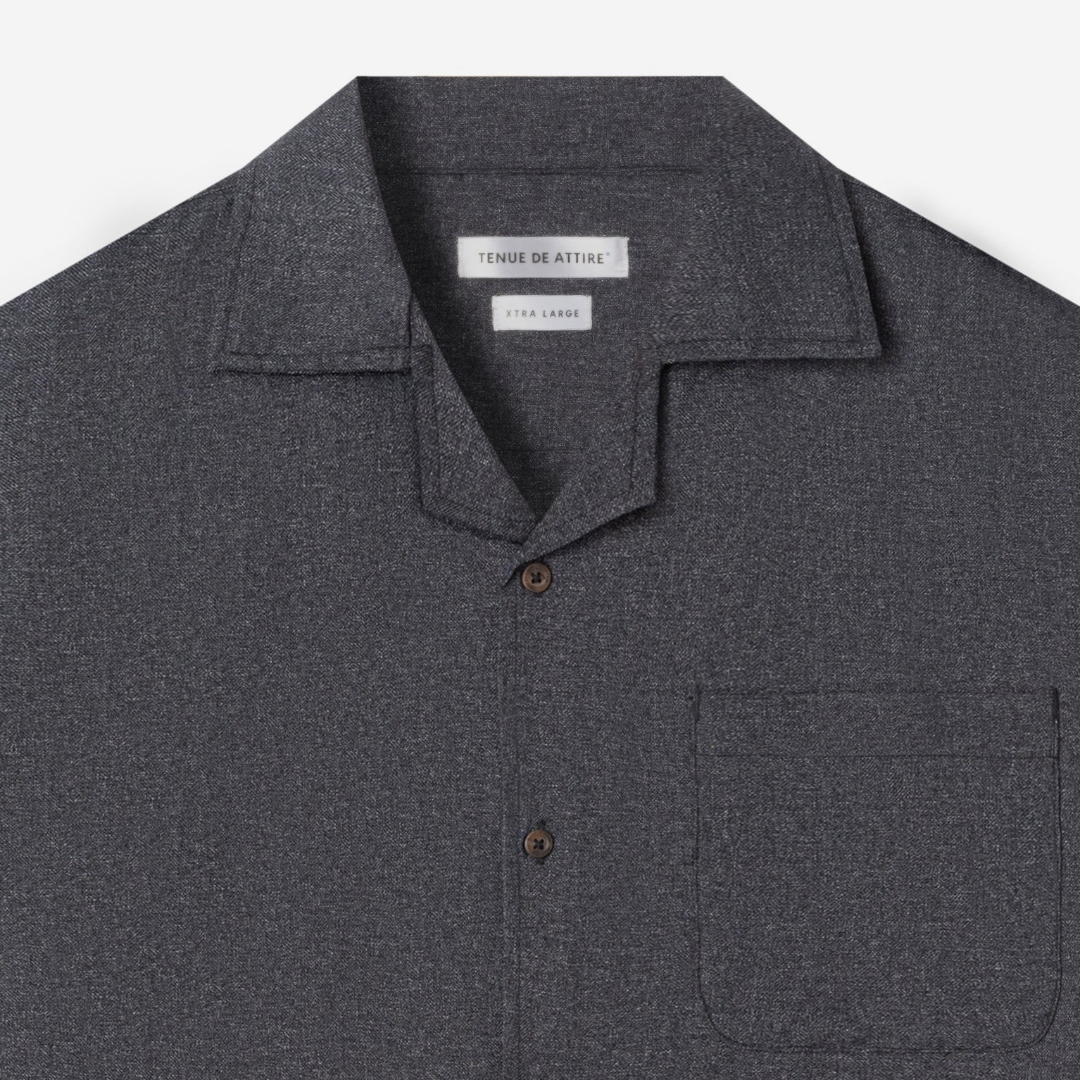 Day to Day Camp Collar Short Sleeve Shirt - Dark Grey