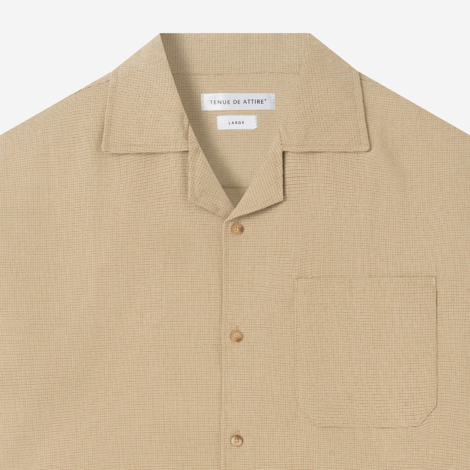 Day to Day Camp Collar Plaid Short Sleeve Shirt - Khaki Brown