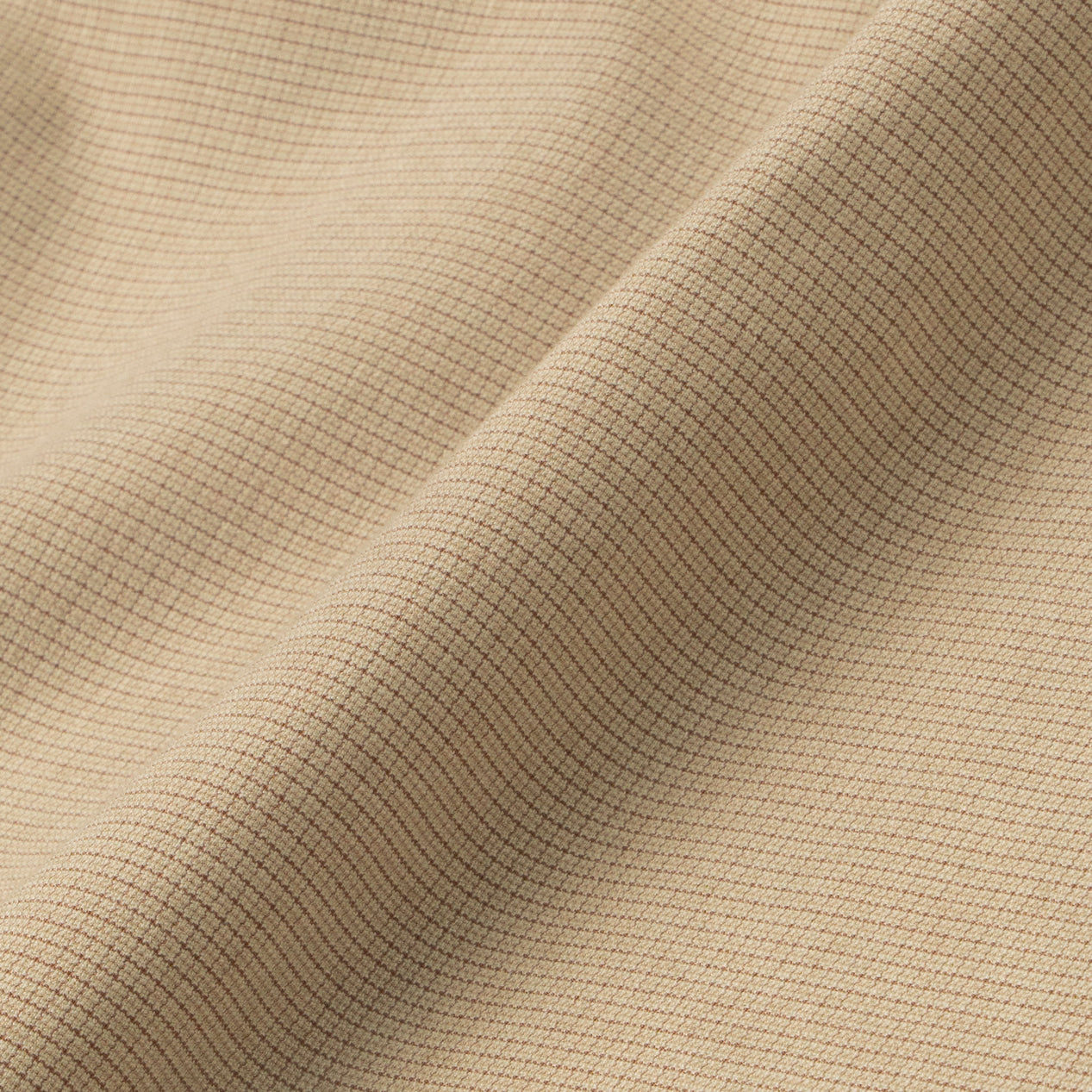 FACTORY SALE - Le Ramdane Band Collar Plaid Long Sleeve Shirt - Khaki Brown