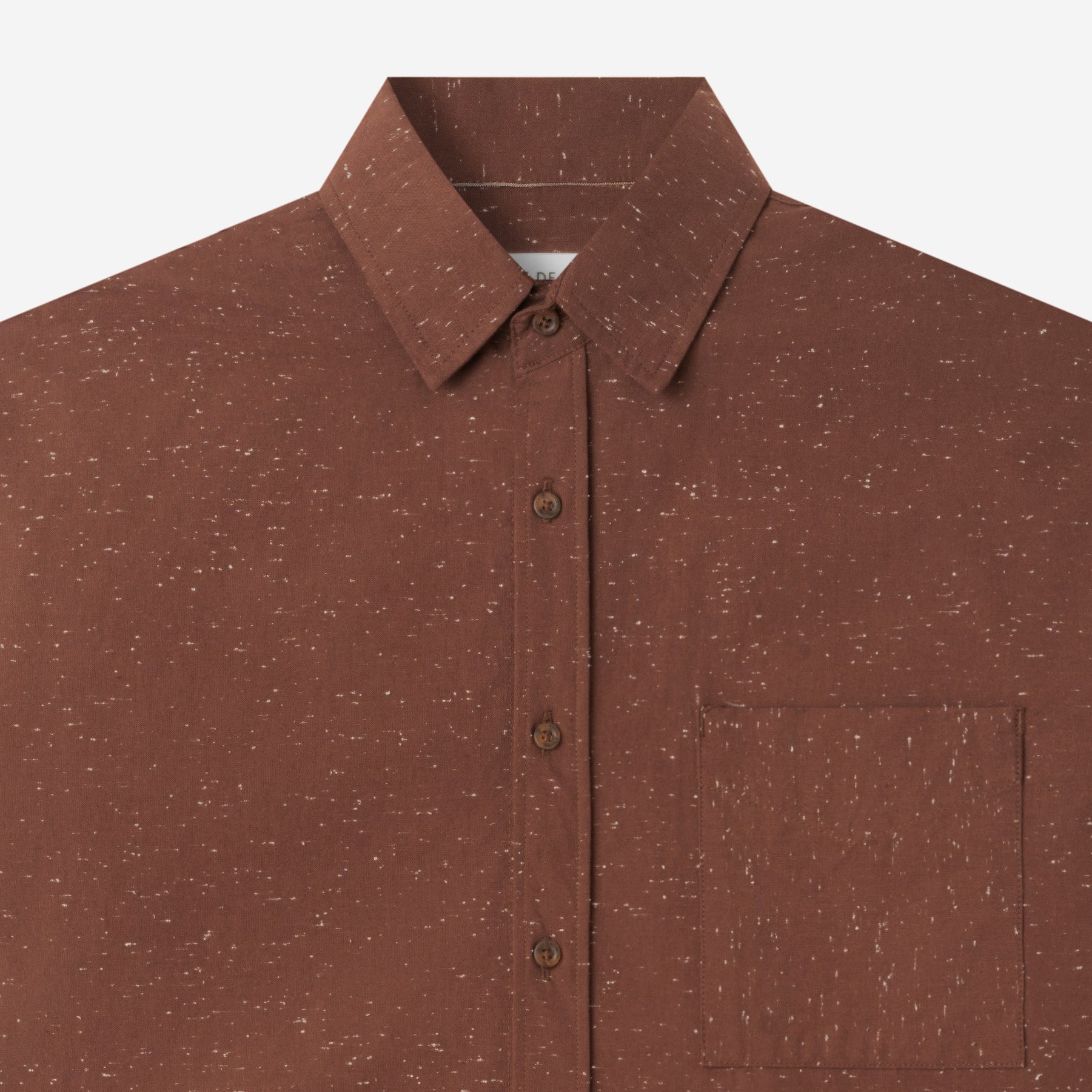 Day to Day Speckle Long Sleeve Shirt - Brown