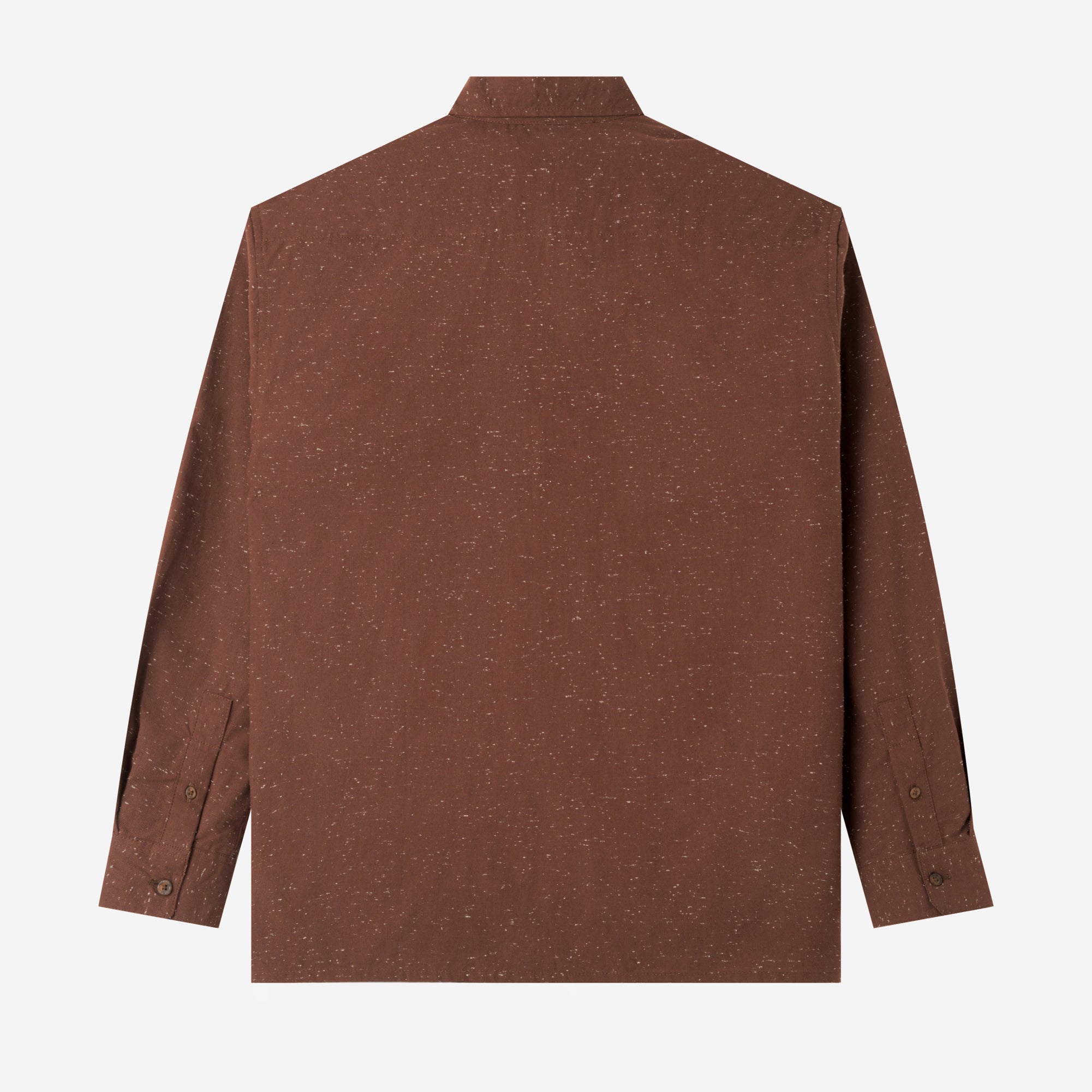 Day to Day Speckle Long Sleeve Shirt - Brown