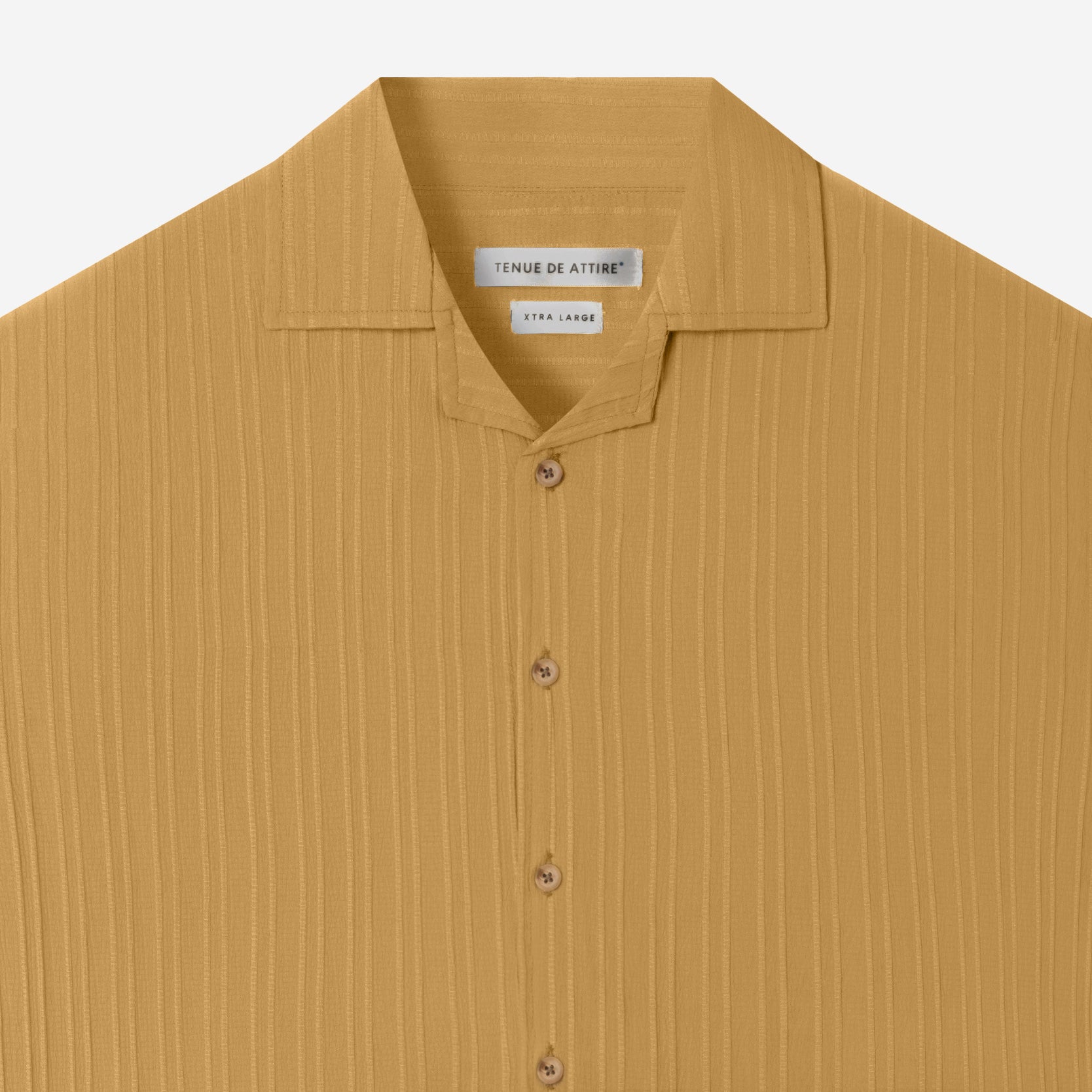 Day to Day Camp Collar Two Pockets Striped Short Sleeve Shirt - Light Brown