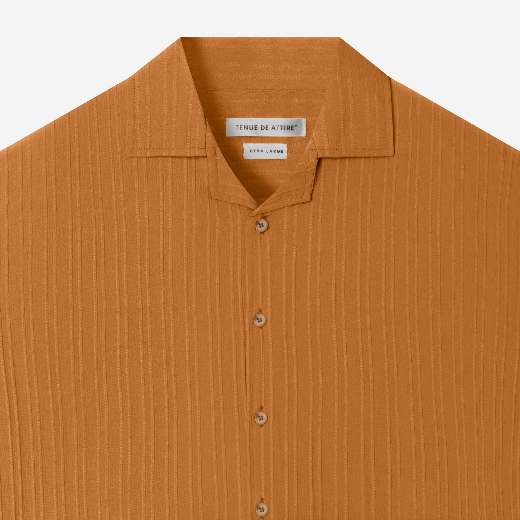 Day to Day Camp Collar Two Pockets Striped Short Sleeve Shirt - Mustard